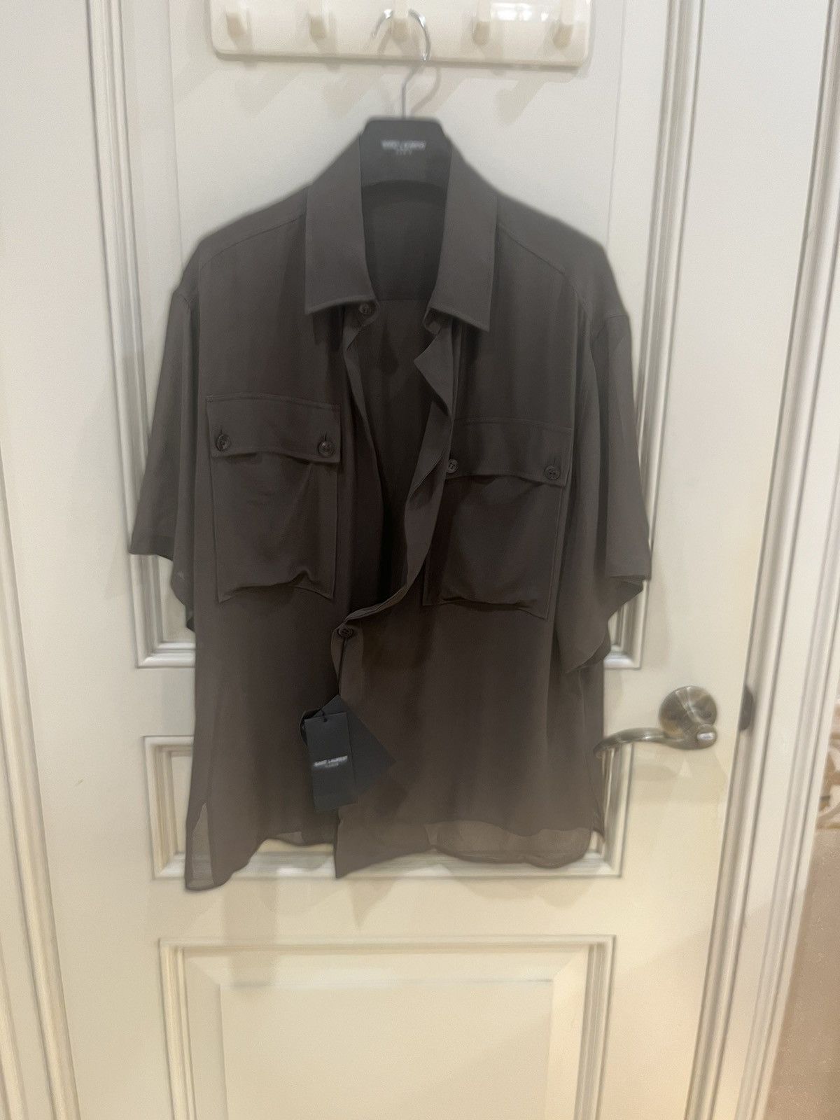 Saint Laurent Paris silk short sleeve shirt.collar size39 Size US M / EU 48-50 / 2 - 4 Thumbnail