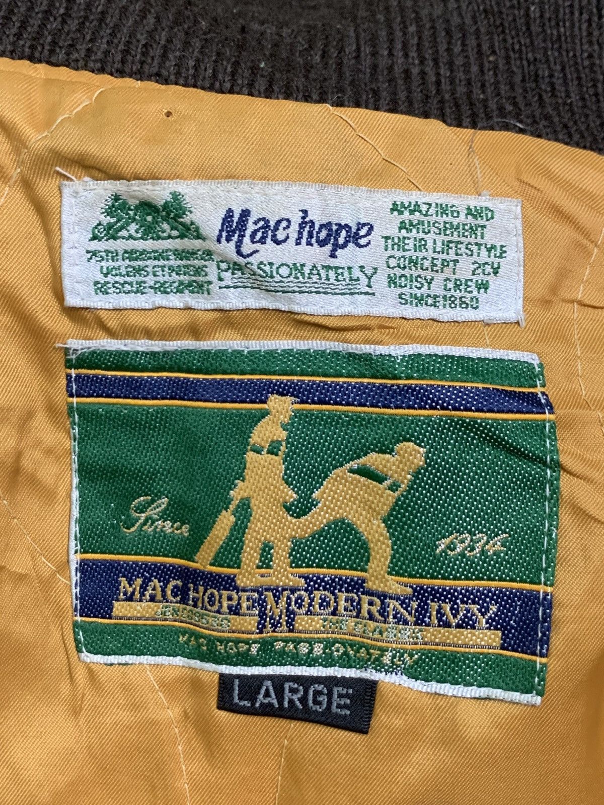 Japanese Brand Rare Design Vintage Mac Hope Modern Ivy Varsity Jackets Size US L / EU 52-54 / 3 - 4 Thumbnail