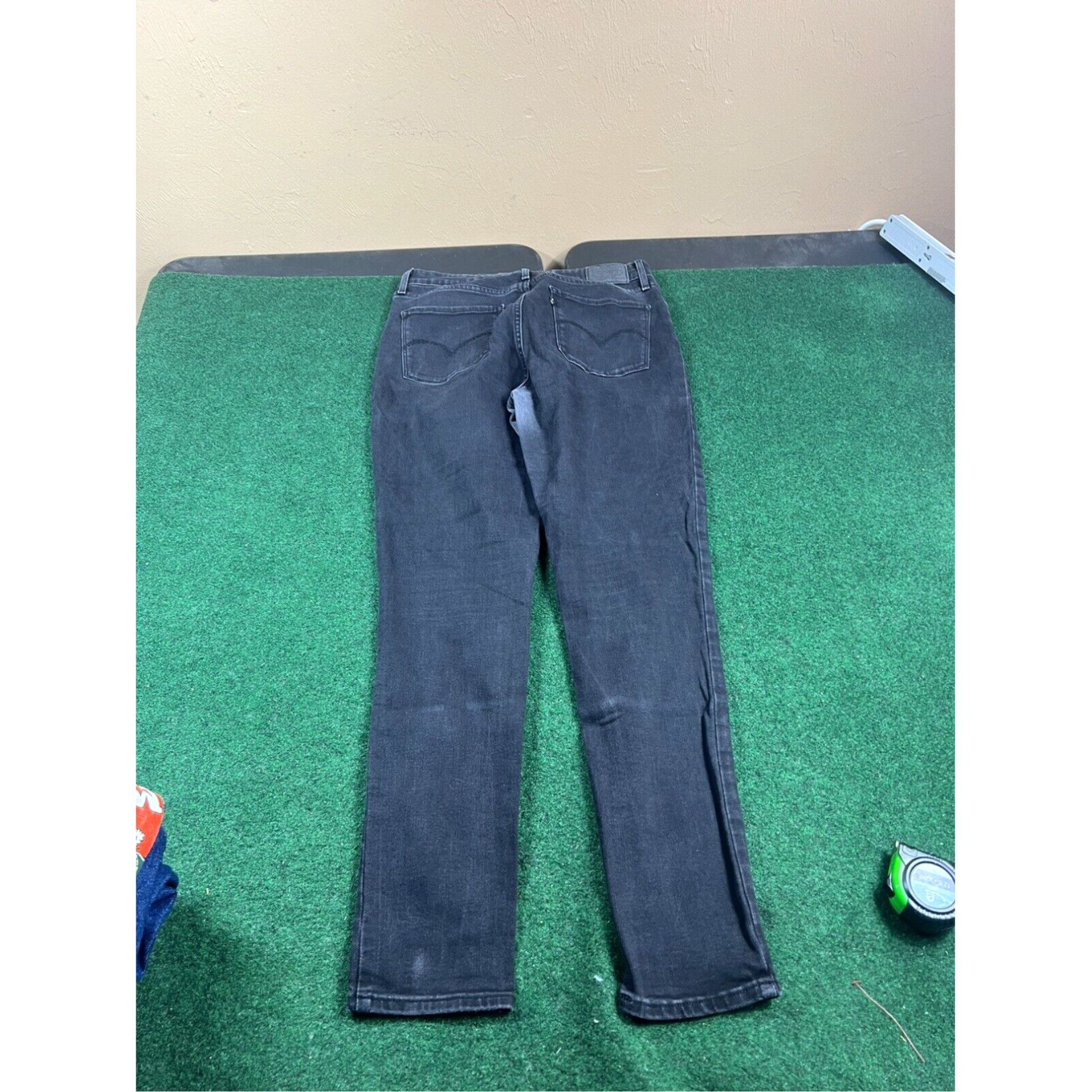 Levi's Levis 721 High Rise Skinny 32 Womens Jeans Black 2% Spandex Stretchy 30 Inseam Size 24" / US 00 / IT 34 - 5 Thumbnail