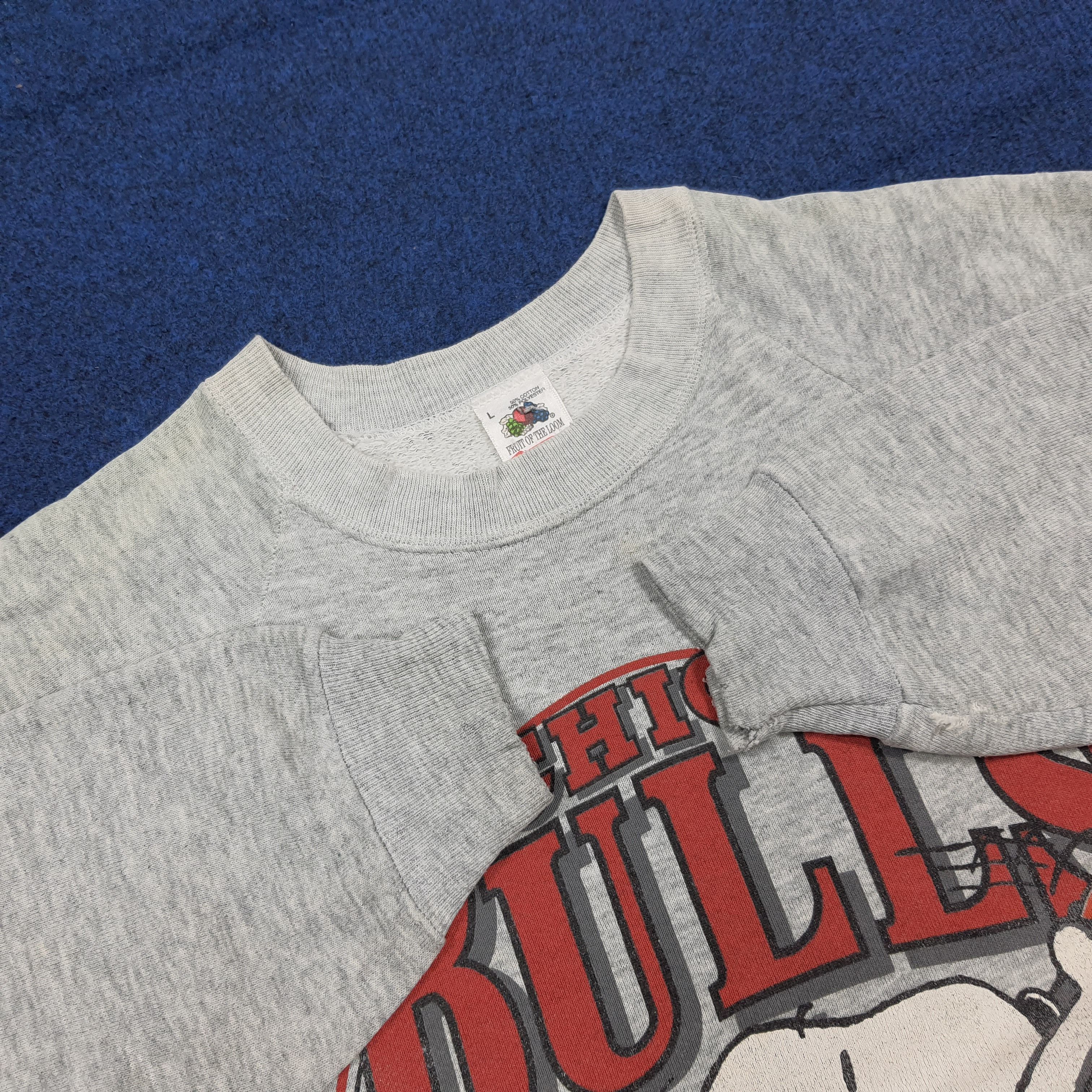 NBA Vintage 90s Chicago Bulls Snoopy Basketball Pullover C292N13 Size US M / EU 48-50 / 2 - 6 Thumbnail