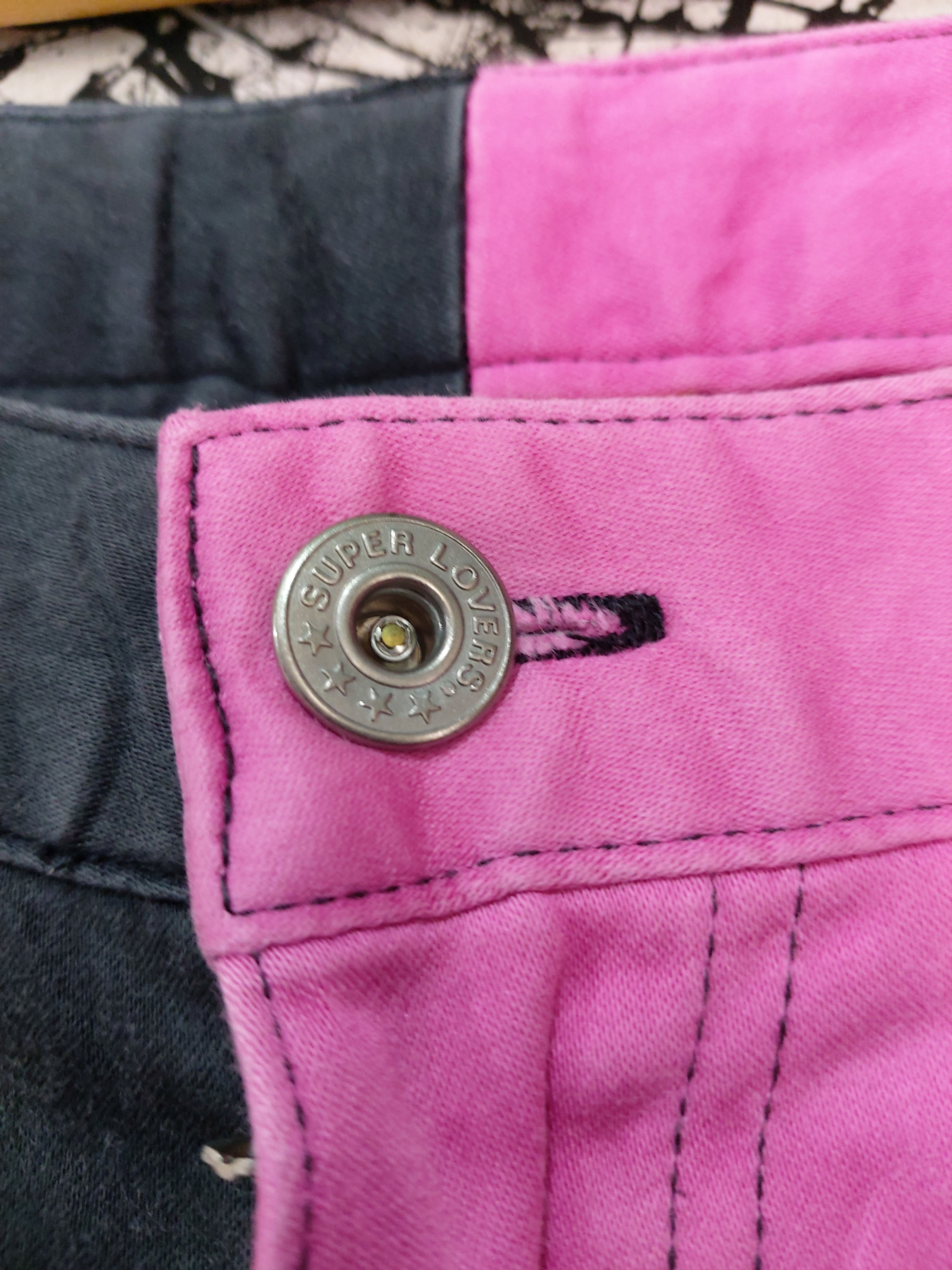 Seditionaries VINTAGE SUPER LOVERS ROCK BLACK PINK JEANS Size 26" / US 2 / IT 38 - 4 Thumbnail
