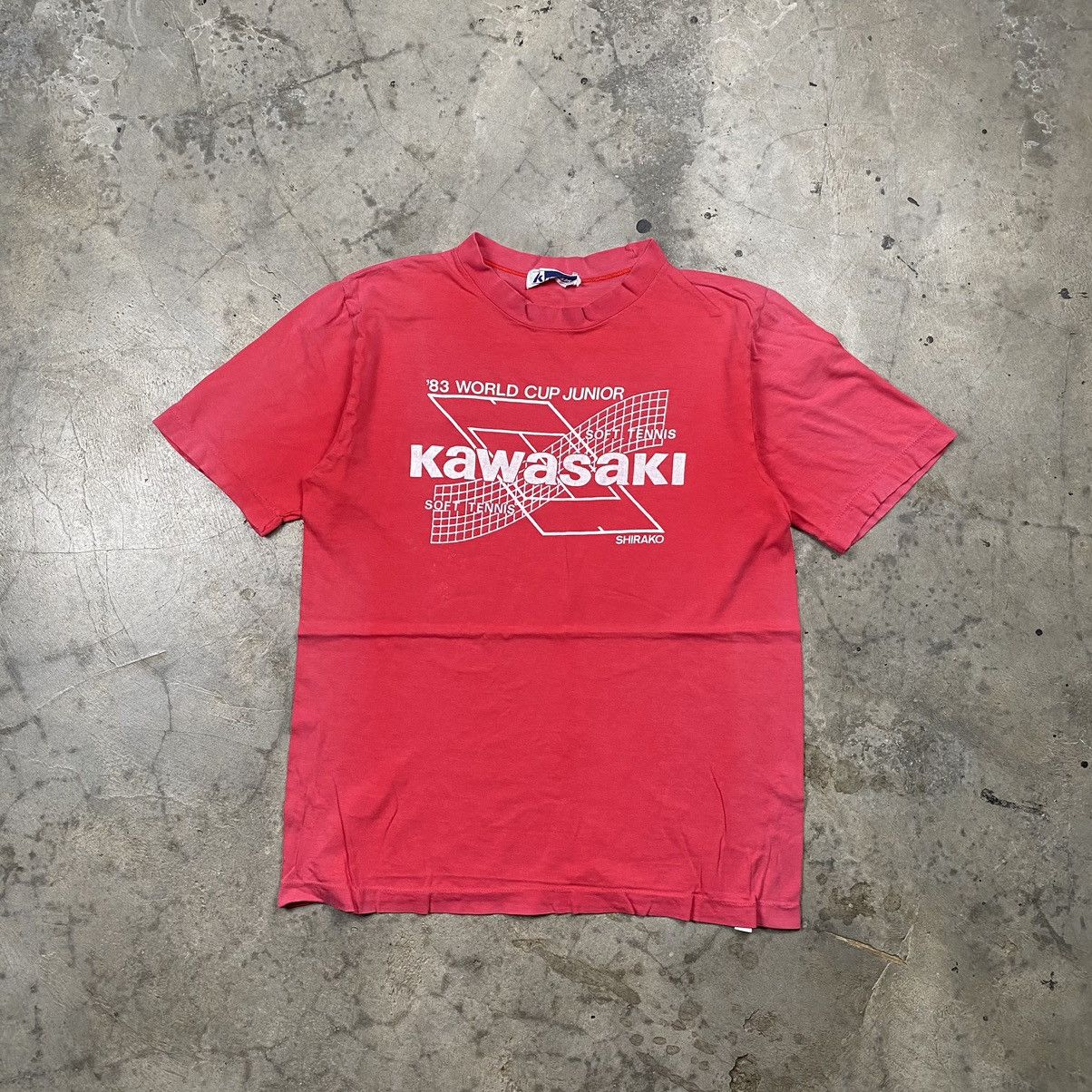 Japanese Brand × Vintage Grail 1983 Kawasaki Soft Tennis Shirako Tee Size US S / EU 44-46 / 1 - 1 Thumbnail