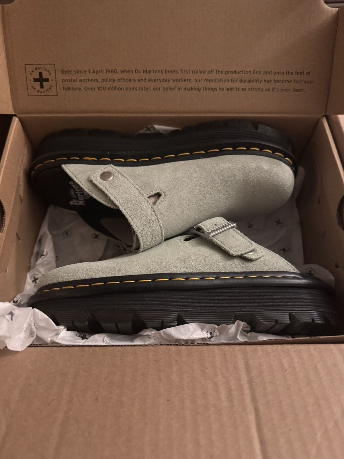 Dr. Martens Suede Slingback Platform Mules Size US 8 / IT 38 - 2 Thumbnail