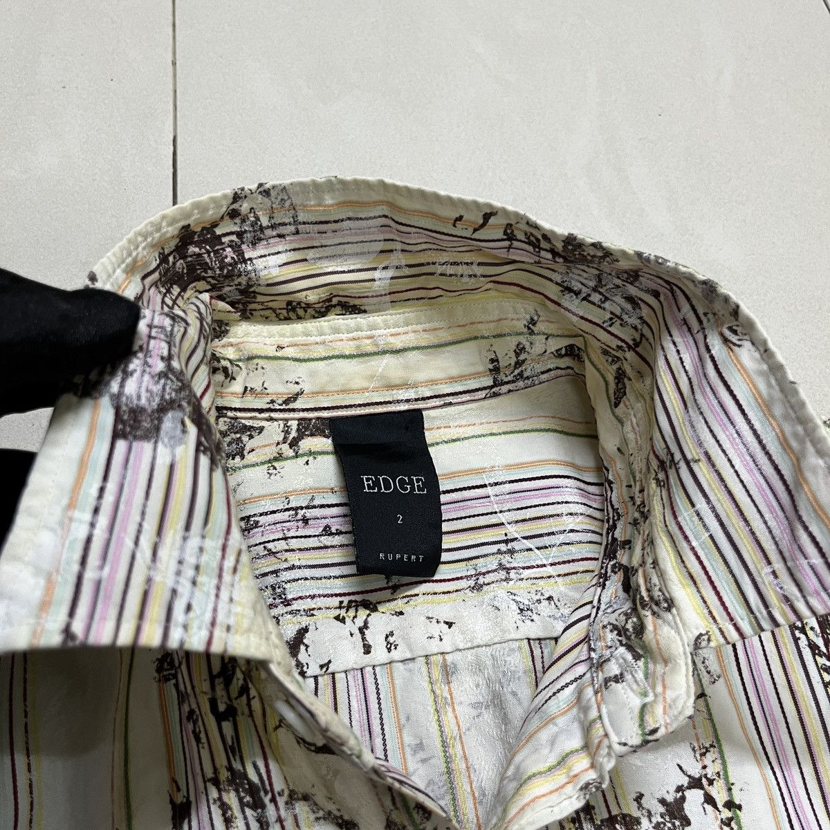 Japanese Brand Edge Rupert Flower Stripes Punk Shirt Size US S / EU 44-46 / 1 - 10 Thumbnail