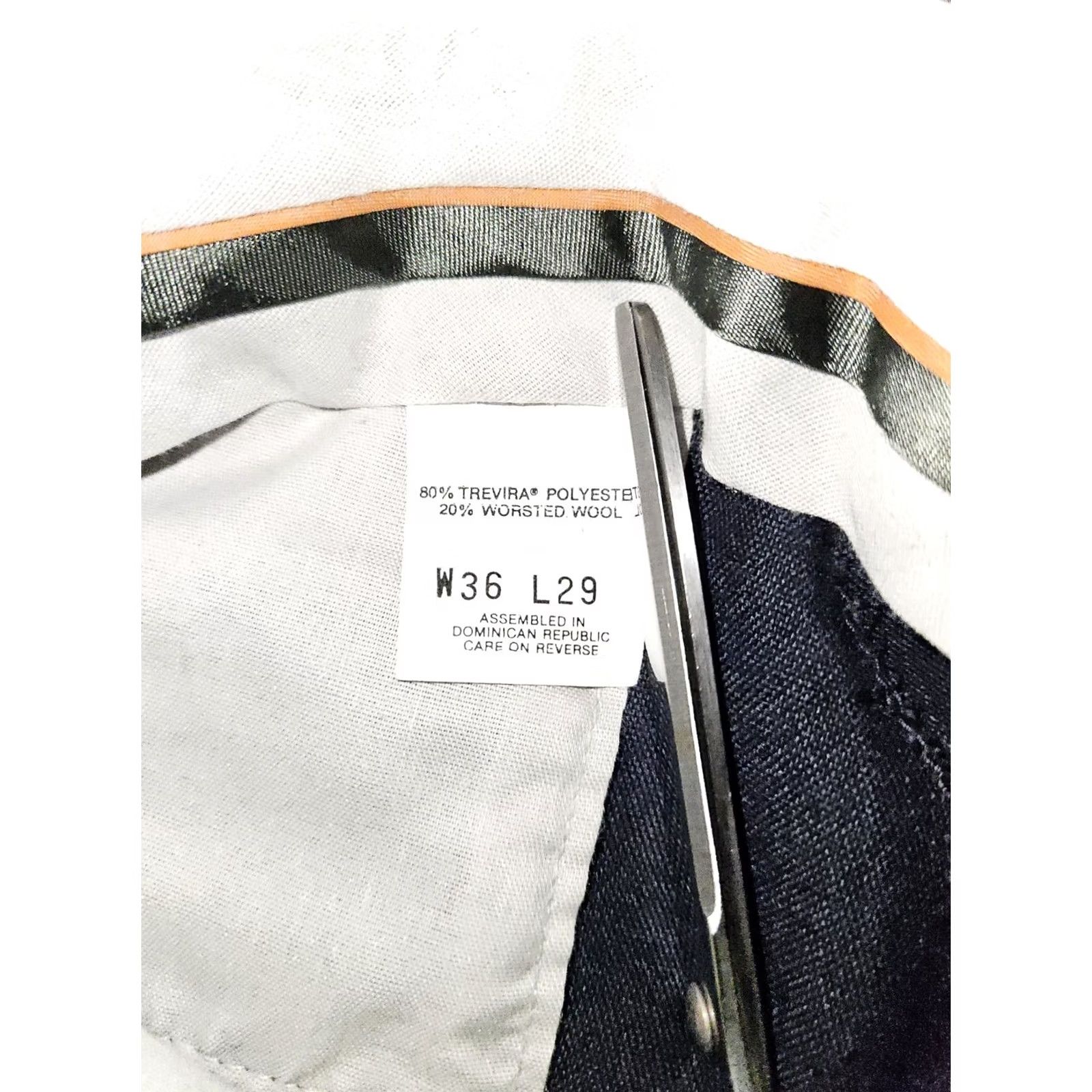 Levi's VINTAGE Levi's Travelers Pants Men 36 Navy Blue Dress Pants Wool Polyester Trevira Poly 90s Retro USA Mens Size US 36 / EU 52 - 3 Thumbnail