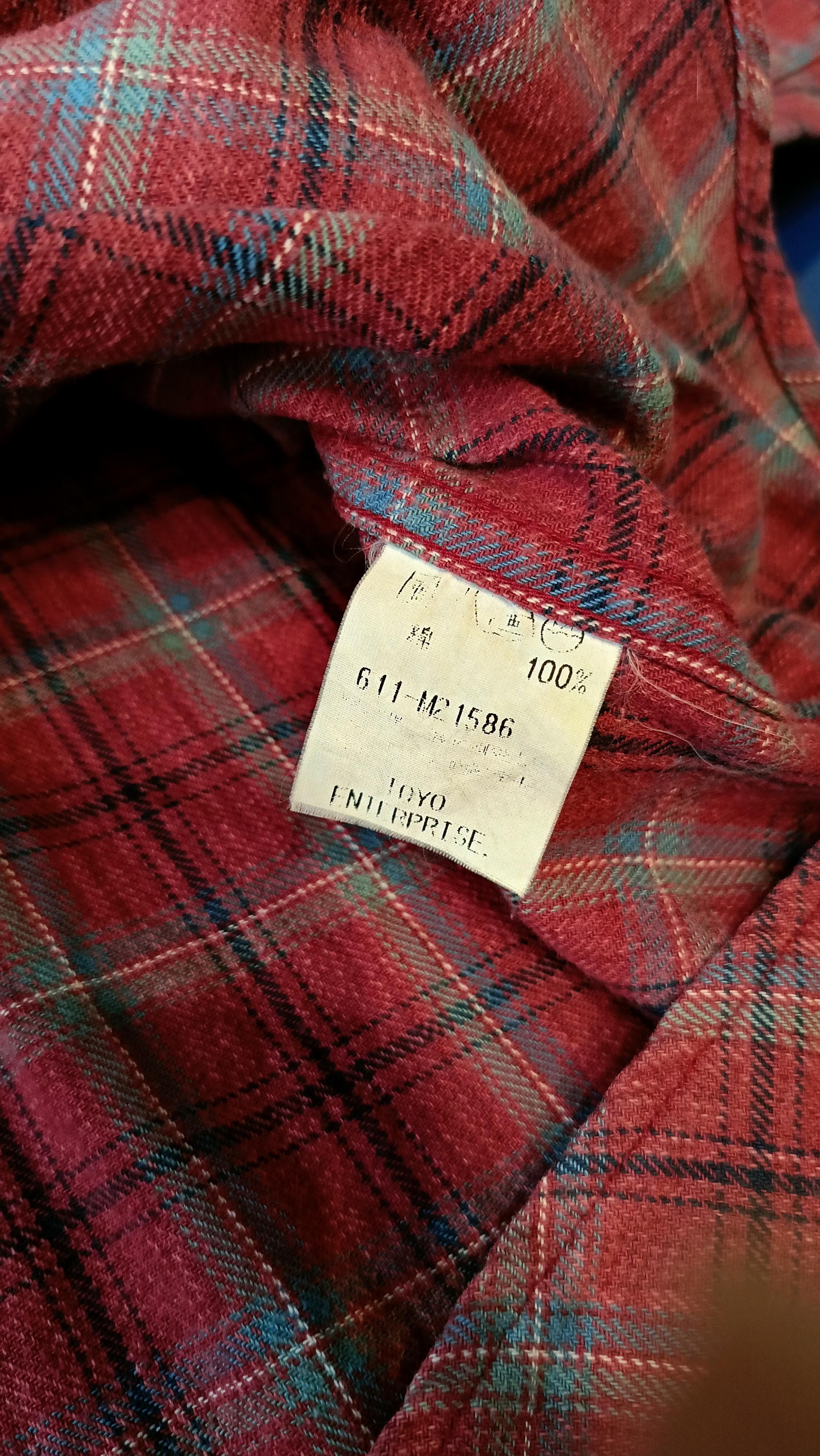 Sugar Cane SUGAR CANE Union Made TOYO red plaid chore work shirt large Size US L / EU 52-54 / 3 - 13 Thumbnail