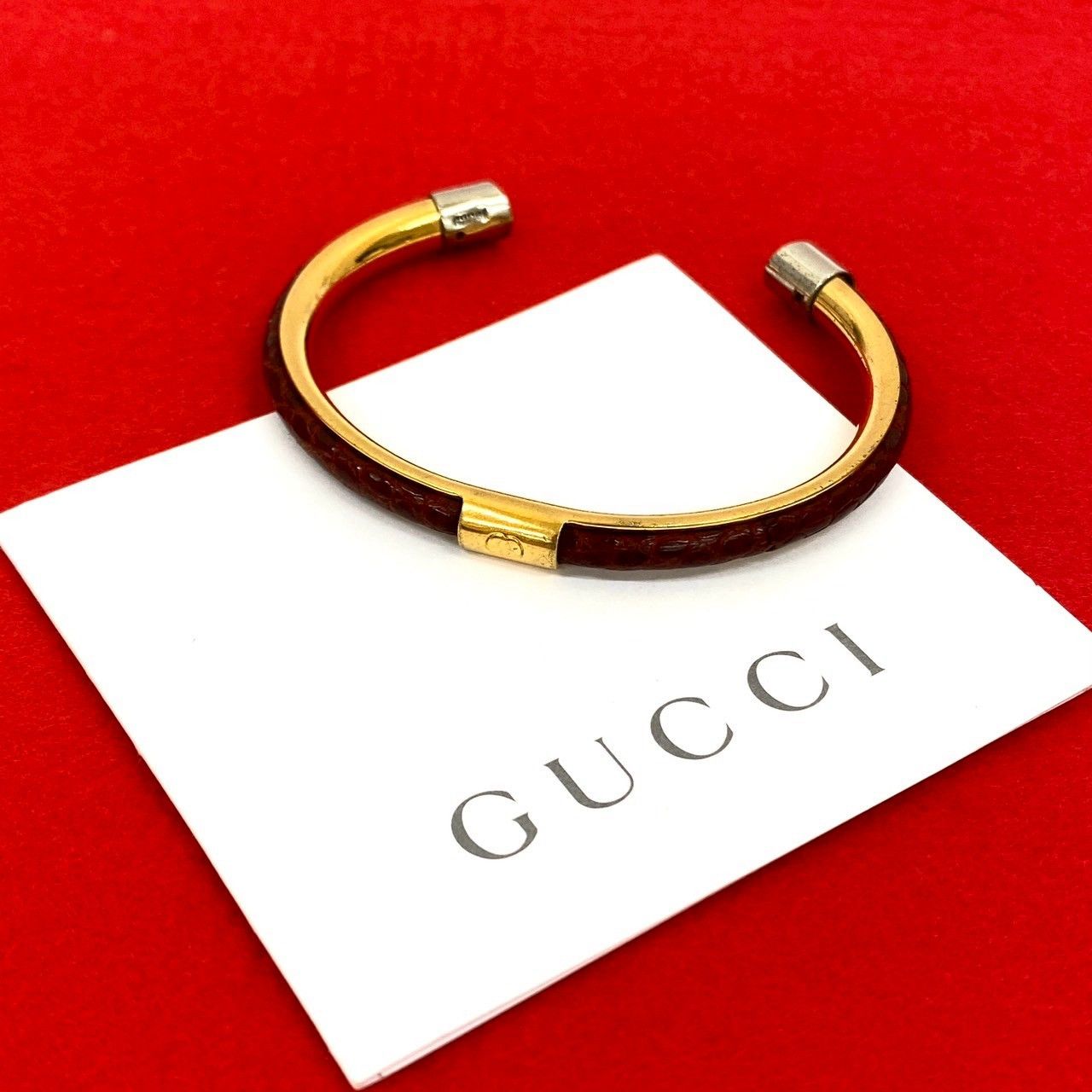 Gucci Gucci Gucci GG Logo Leather Bracelet Leather Bangle 36513 DUTY FREE for USA Size ONE SIZE - 1 Thumbnail