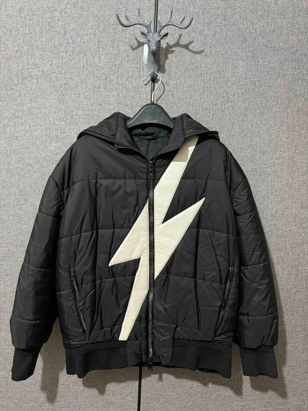 Neil Barrett NeIL Barrett Black Logo Puff Jacket 0089 Size US XS / EU 42 / 0 - 1 Thumbnail