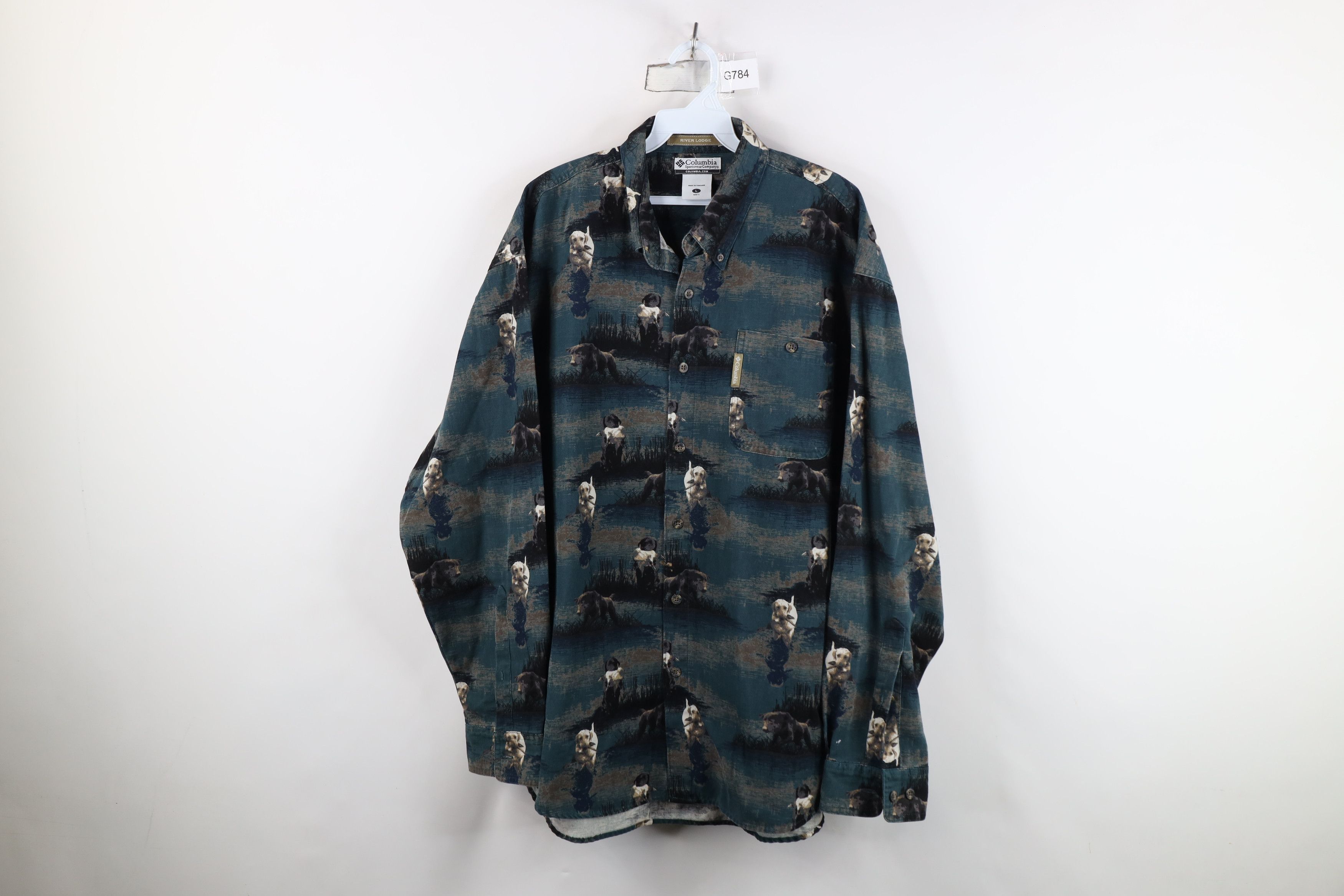 Columbia Vintage Columbia Cloth Duck Hunting Dog Button Down Shirt Size US L / EU 52-54 / 3 - 1 Thumbnail