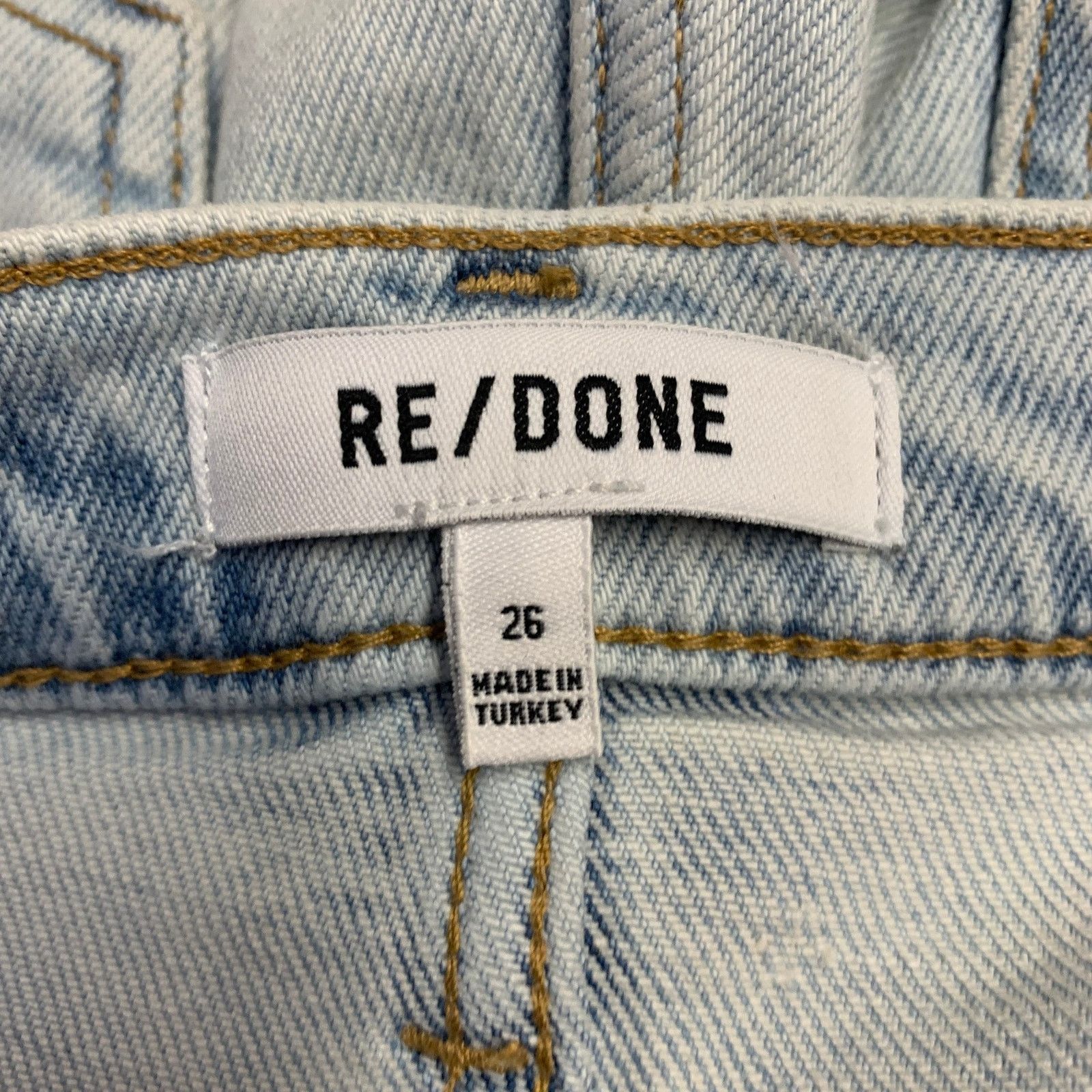 RE/DONE 26 90s High Rise Loose Blue Cotton Blend Button Fly Jeans Size 26" / US 2 / IT 38 - 7 Thumbnail