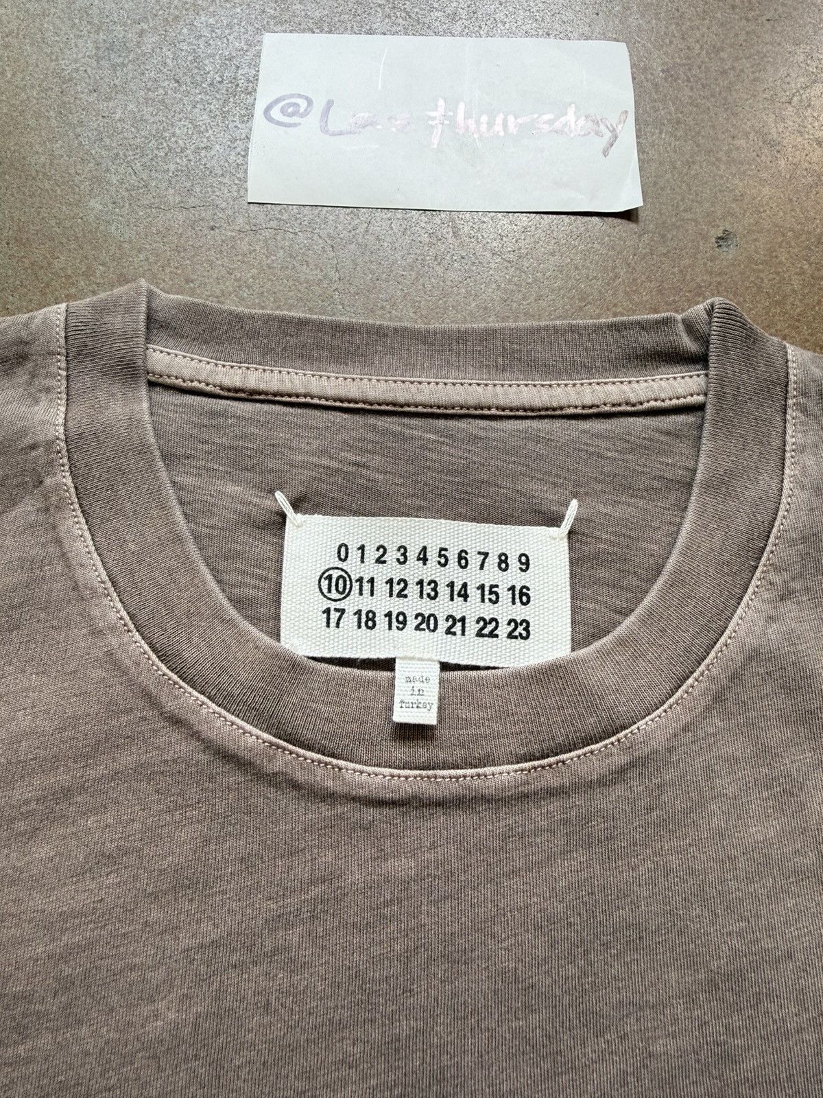 Maison Margiela Maison Margiela Line 10 Basic Tee Enzyme Wash Brown Medium Size US M / EU 48-50 / 2 - 5 Thumbnail