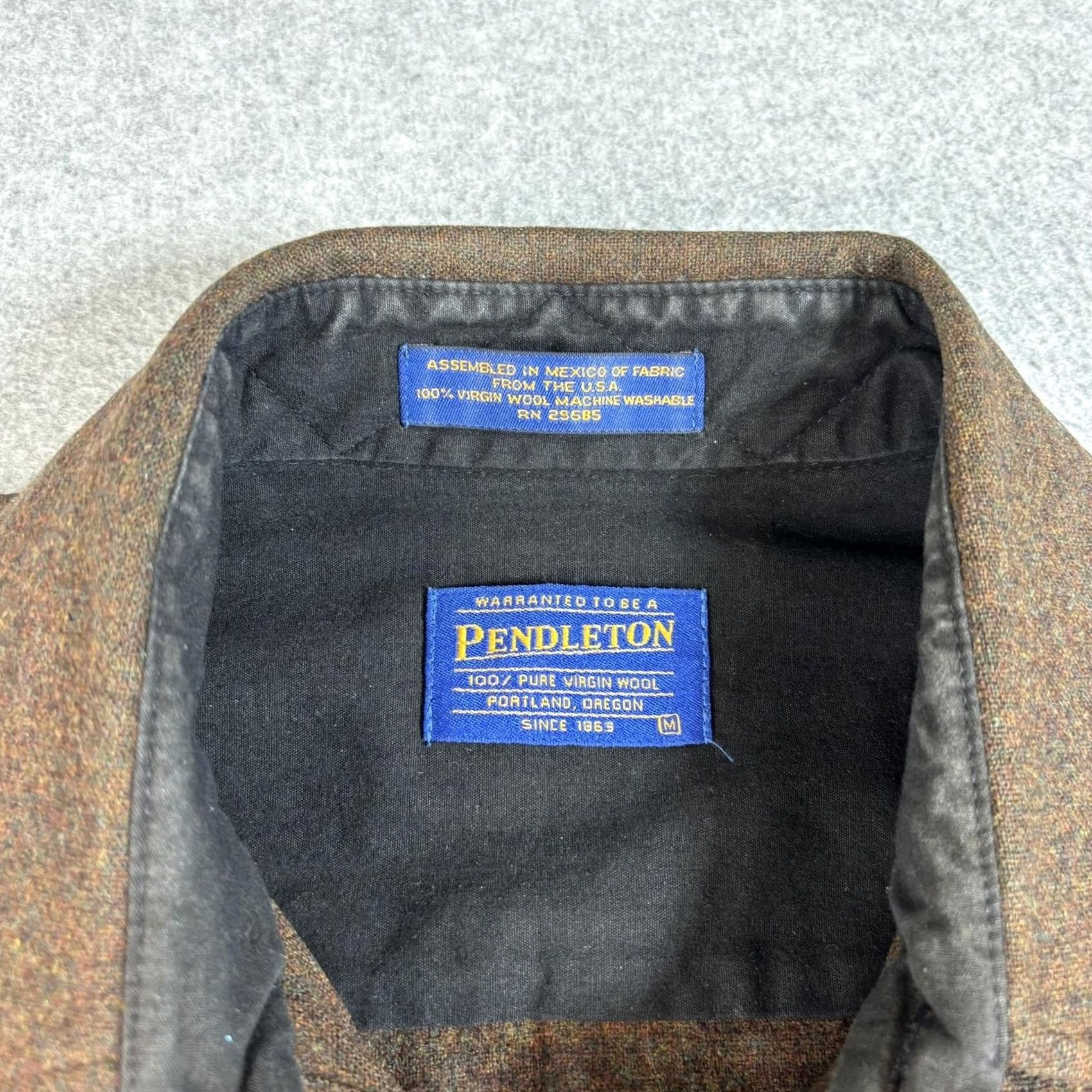 Pendleton Pendleton Shirt Mens Medium Brown Wool Elbow Patch Tweed Heritage Academia Read Size US M / EU 48-50 / 2 - 3 Thumbnail
