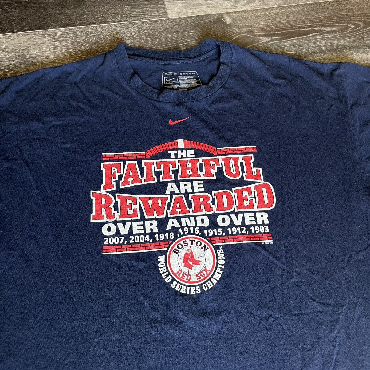 Nike Vintage Y2K Nike Boston Red Sox Center Swoosh Champions Tee Size US XXL / EU 58 / 5 - 1 Thumbnail