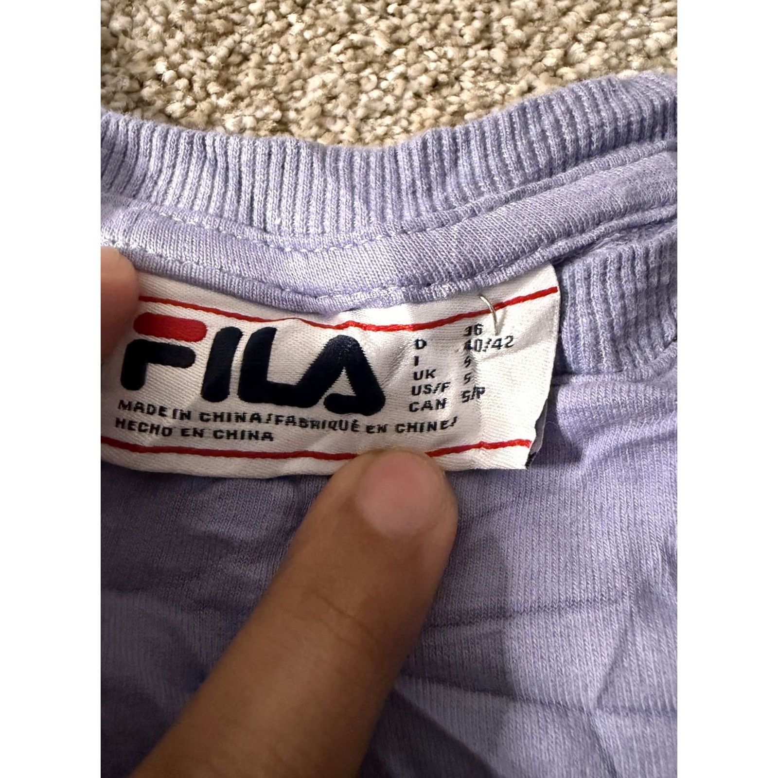 Fila FILA Sweatshirt Mens S Purple Lightweight Pullover Crewneck Embroidered Logo Size US S / EU 44-46 / 1 - 5 Thumbnail