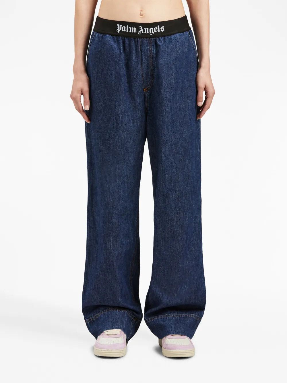 Palm Angels o1y1125 Sweatpant in Blue Size 26" / US 2 / IT 38 - 2 Thumbnail