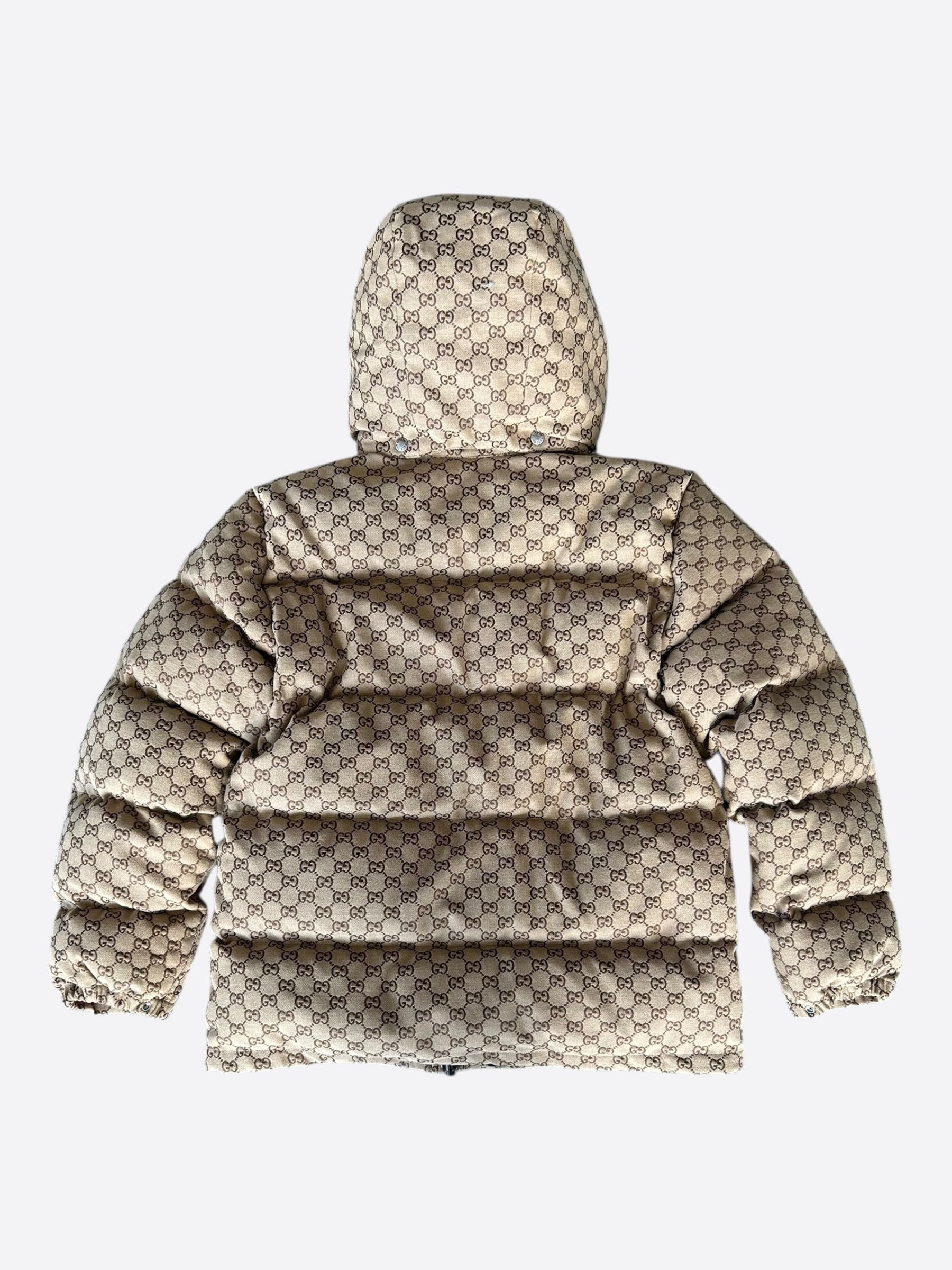 Gucci Gucci The North Face Beige GG Monogram Puffer Jacket | Grailed