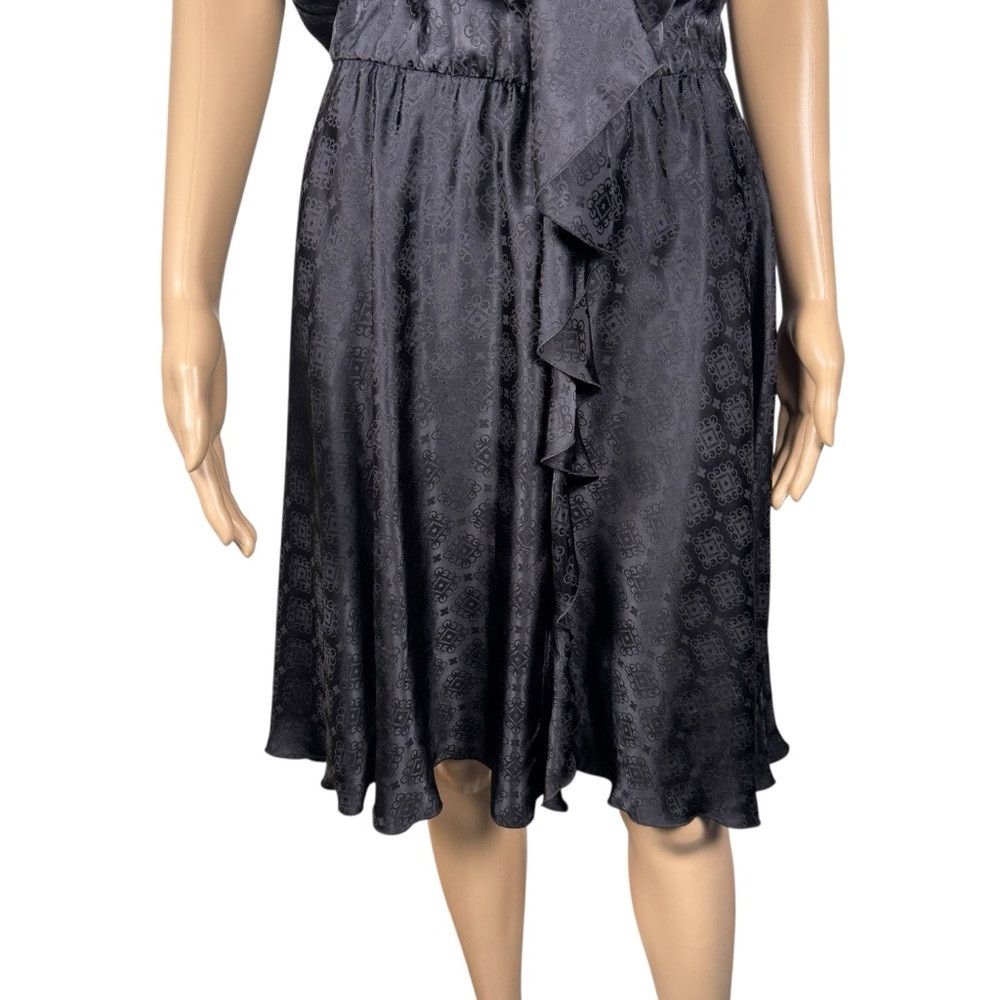 Iceberg NWT New ICE Iceberg Black Sleeveless Satin Midi Dress Made Size S / US 4 / IT 40 - 4 Thumbnail