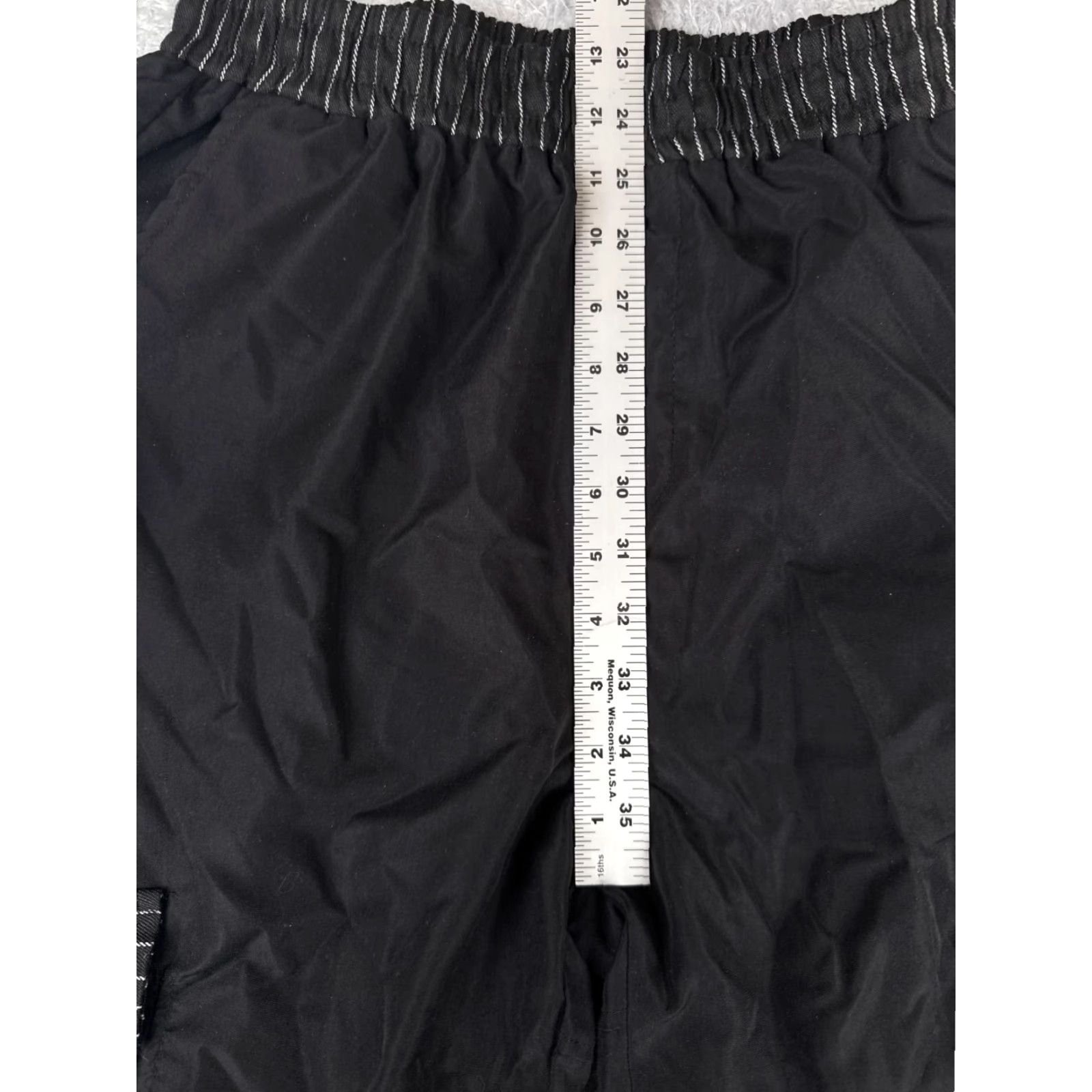 Shein Shein Pants Women Large Black Cargo Jogger Elastic Hems Poly Blend 30x27 Size 36" / US 14 / IT 50 - 7 Thumbnail