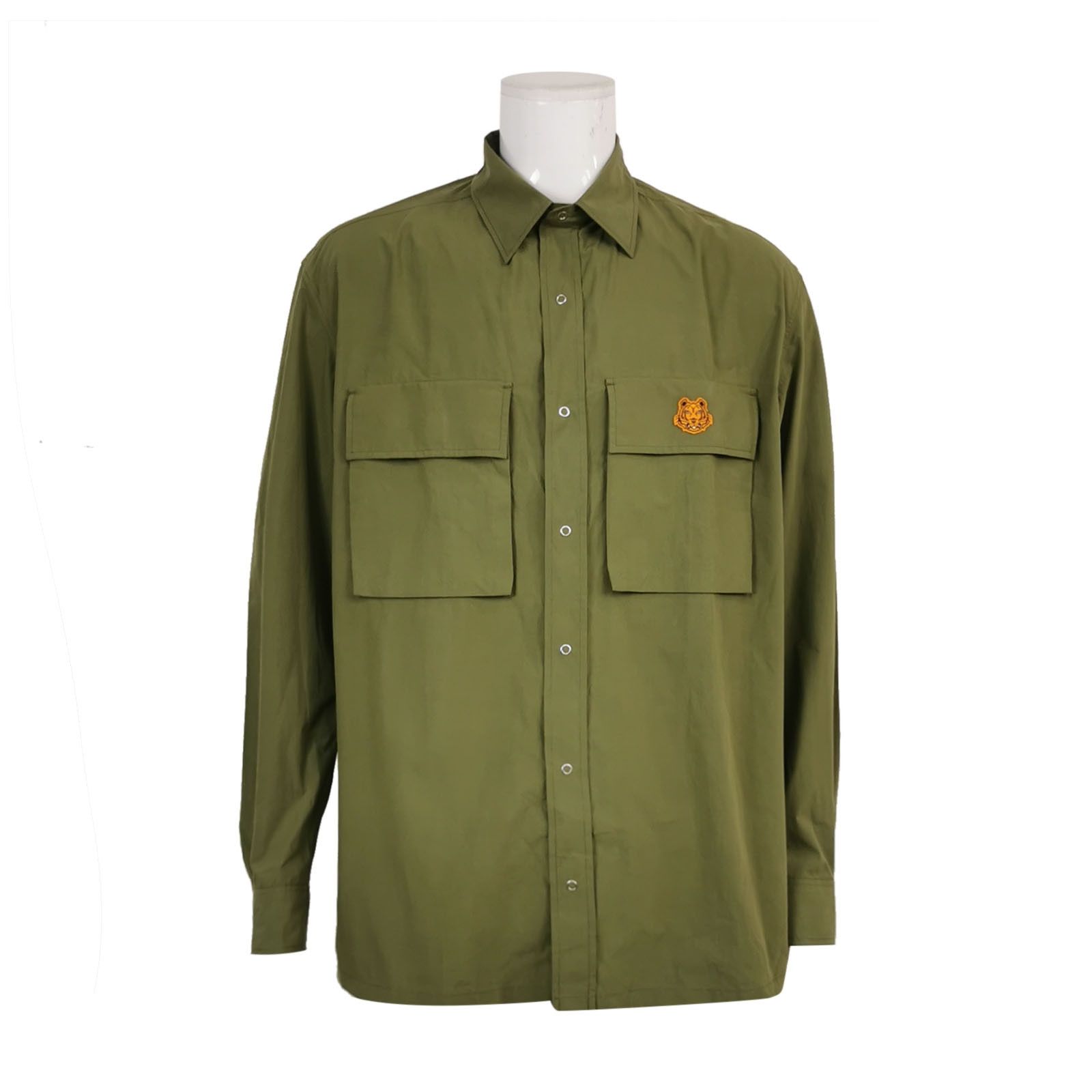 Kenzo Kenzo XL Cotton Tiger Embroidery Collar Shirt Size US XL / EU 56 / 4 - 1 Thumbnail