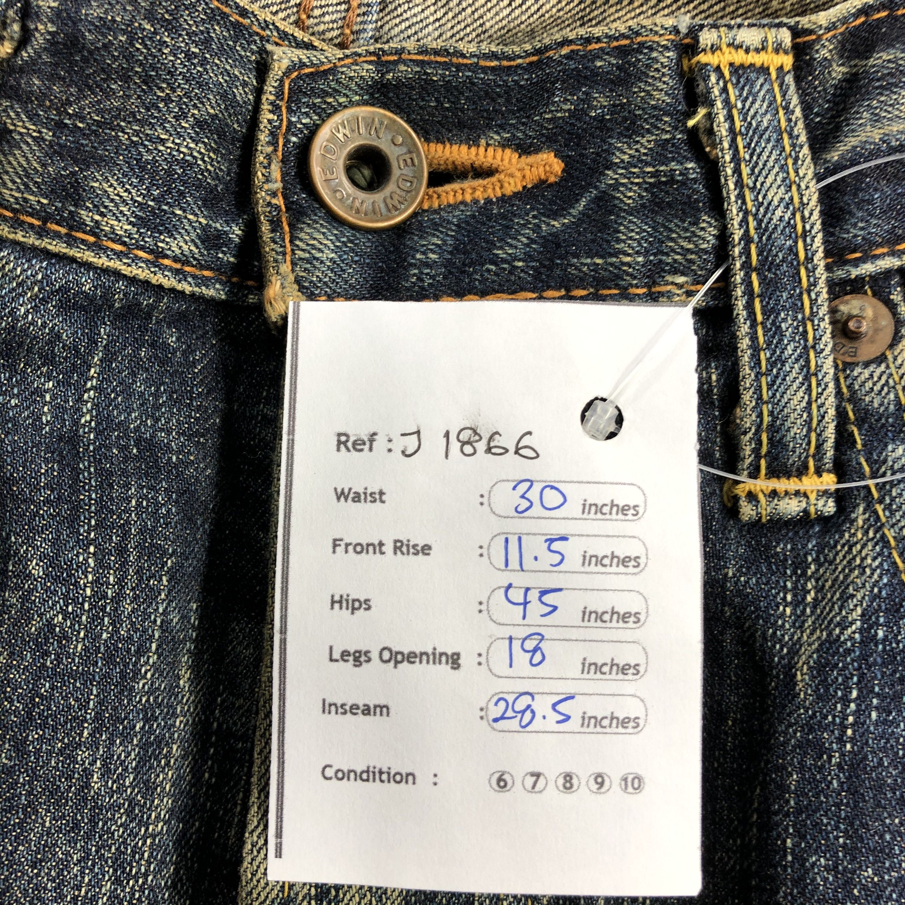 Edwin Vintage Edwin 505 Redline Jeans-J1866 Size US 30 / EU 46 - 14 Thumbnail