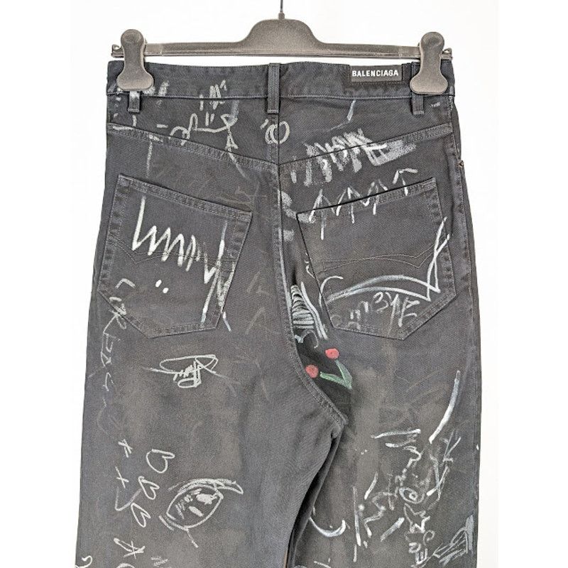 Balenciaga o1rshd1 Q:3 / Baggy Pants / Jeans in Black Size US 30 / EU 46 - 10 Thumbnail
