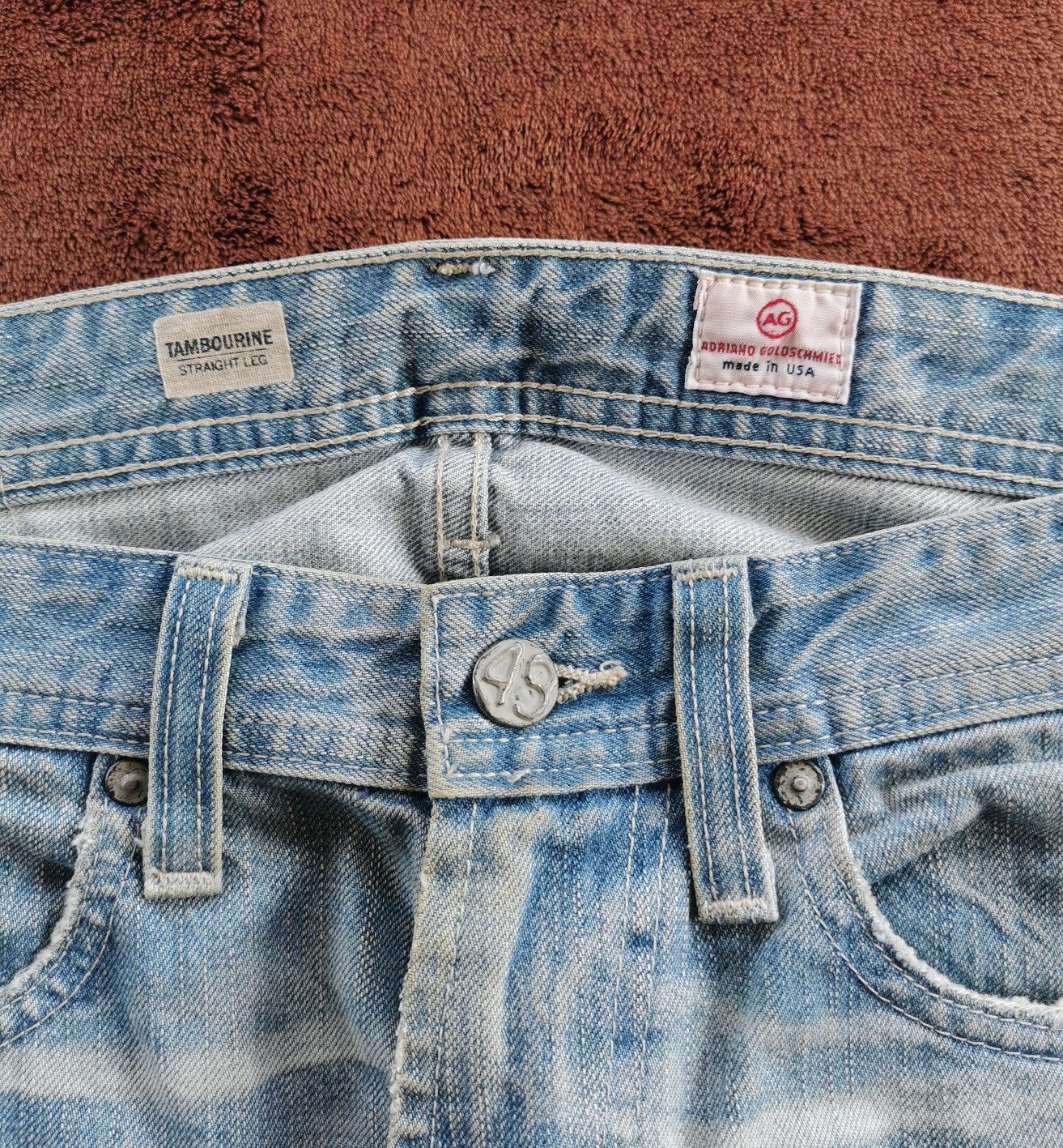 AG Adriano Goldschmied Adriano Goldschmied Tambourine Straight Leg Jeans Size US 32 / EU 48 - 4 Thumbnail