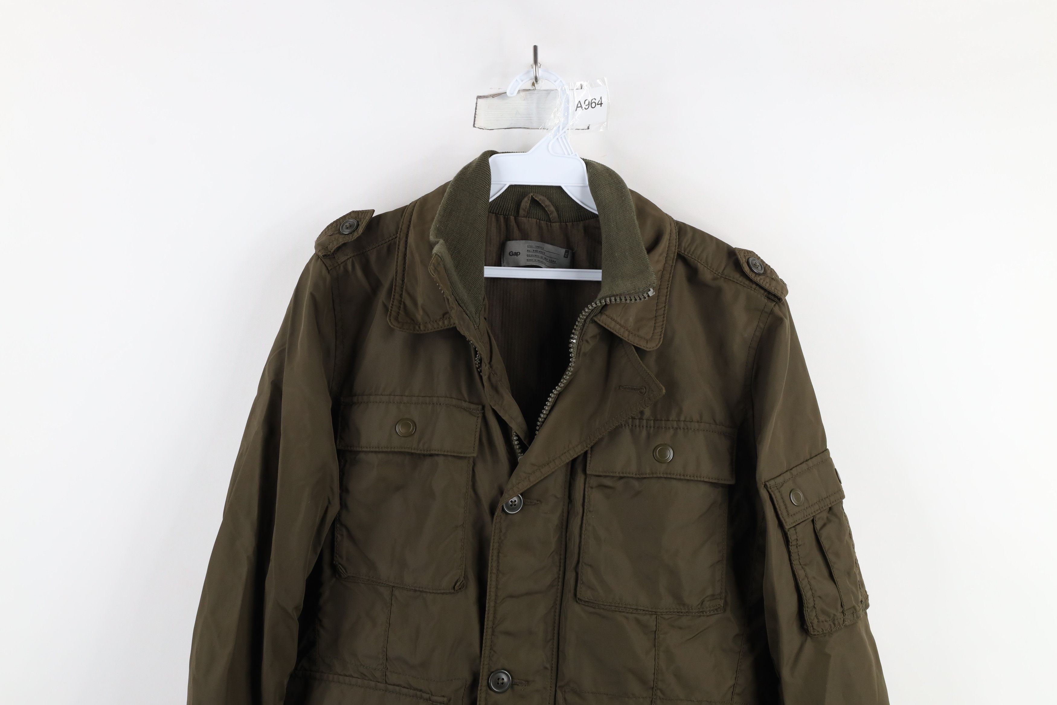 Gap × Vintage Vintage Y2K Gap Military Style Full Zip Field Jacket Green Size US S / EU 44-46 / 1 - 2 Thumbnail