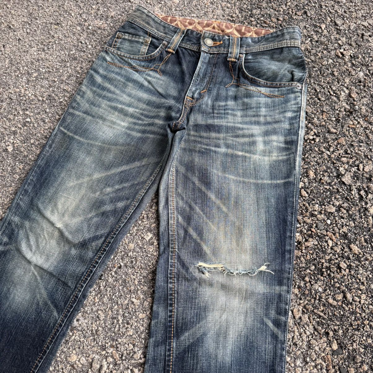 Edwin VINTAGE EDWIN FLARE RIPPEP JEAN DENIM PANTS Size US 30 / EU 46 - 5 Thumbnail