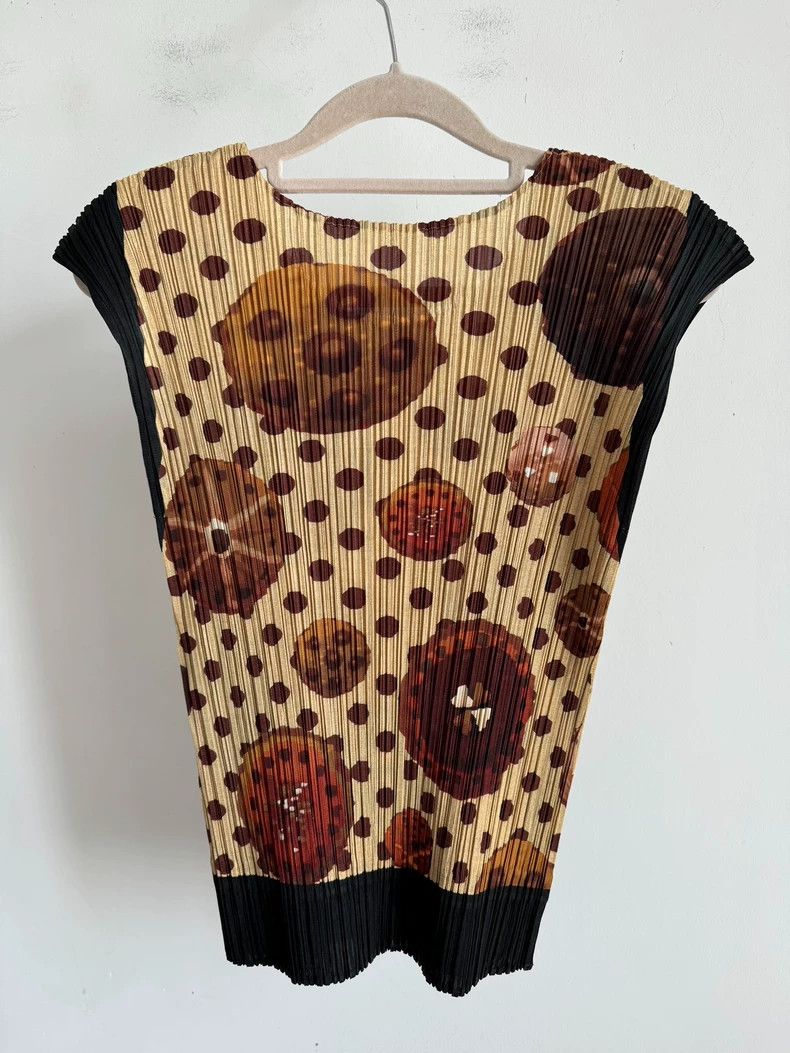 Issey Miyake Issey Miyake size:3 Yellow pleated short-sleeved shirt Size S / US 4 / IT 40 - 2 Thumbnail
