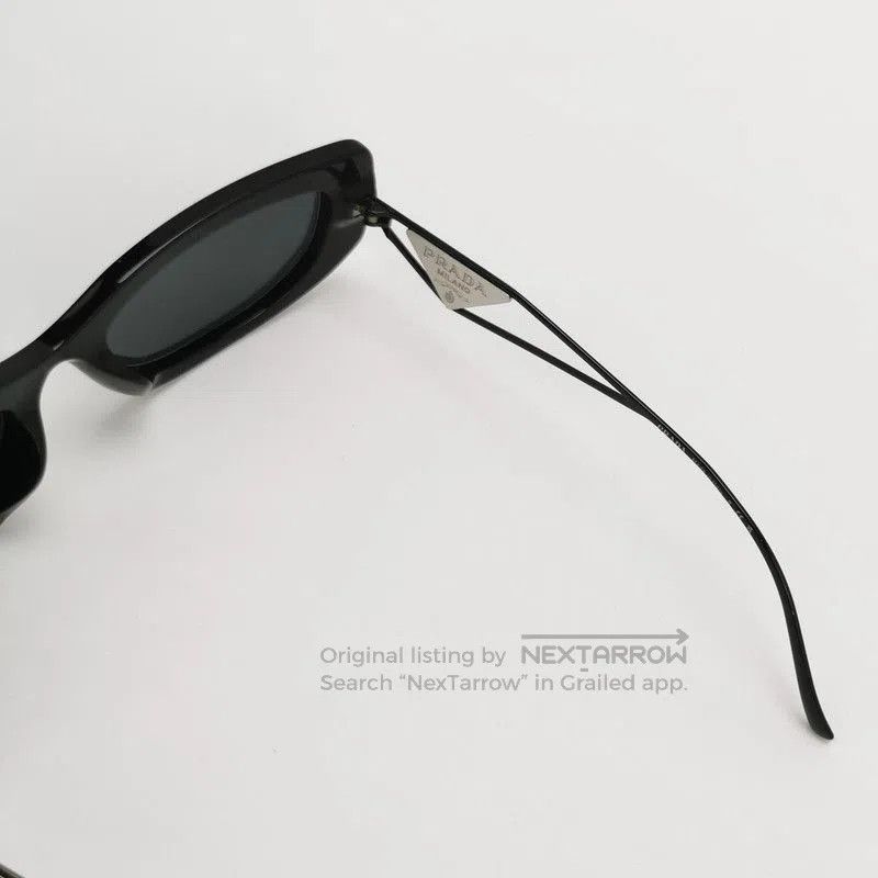 Prada Prada Triangle Logo Black Sunglasses. Size ONE SIZE - 5 Thumbnail