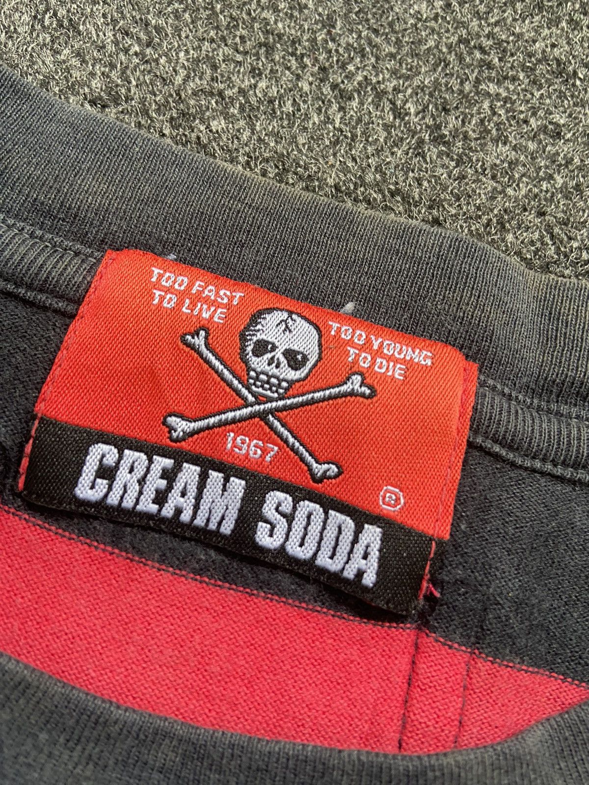 Japanese Brand × Seditionaries Vintage Cream Soda 35th anniversary Skull Stripe Tshirt Size US M / EU 48-50 / 2 - 5 Thumbnail