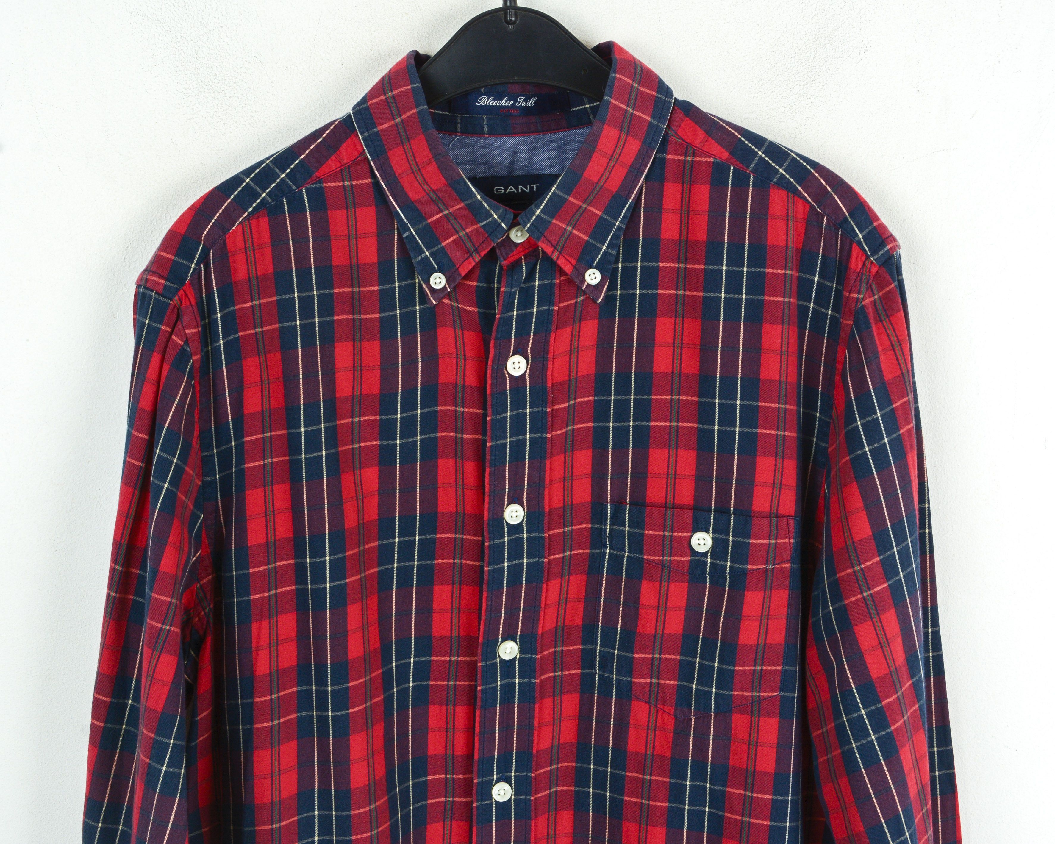 Gant GANT Fitted Shirt Check Formal Cotton Casual Long Sleeve Size US M / EU 48-50 / 2 - 2 Thumbnail