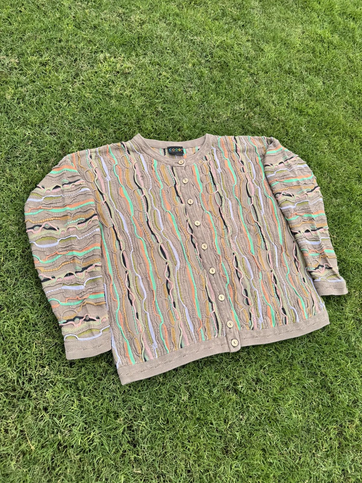 Coogi vintage Coogi 3D knit cardigan sweater Size US XL / EU 56 / 4 - 3 Thumbnail