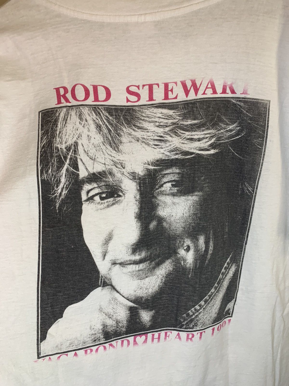 Band Tees × Vintage *RARE* Vintage 1991 Rod Stewart Vagabond Heart Tour T-Shirt Size US XL / EU 56 / 4 - 4 Thumbnail
