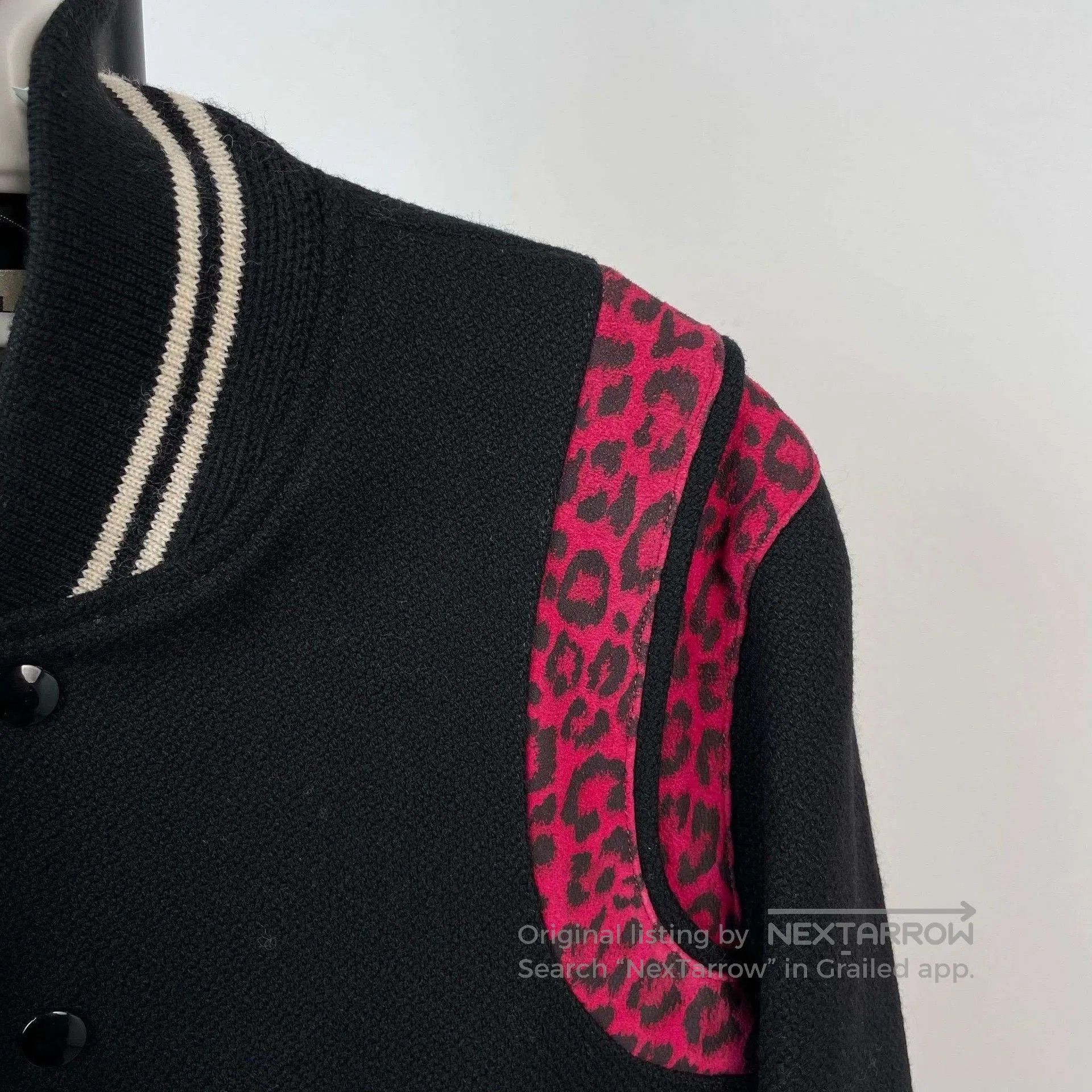 Saint Laurent Paris Saint Laurent Black Baseball Jacket. Size M / US 6-8 / IT 42-44 - 8 Thumbnail