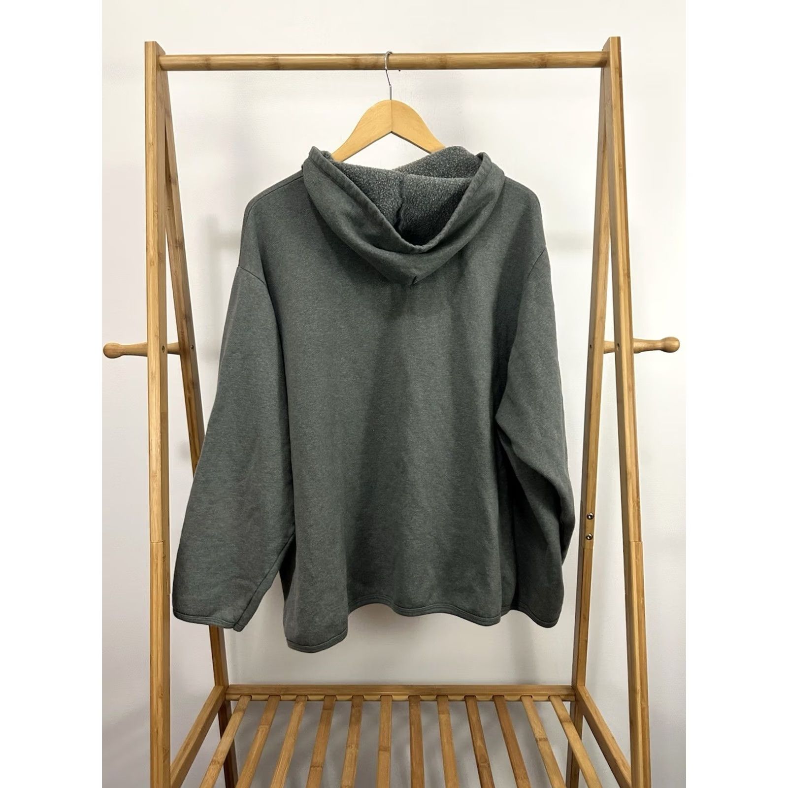 Vintage VTG Just My Size 2XL Gray Hoodie Zip Full Zip Oversized Faded Worn Grunge Workwear Sweatshirt Men Size US XXL / EU 58 / 5 - 2 Thumbnail