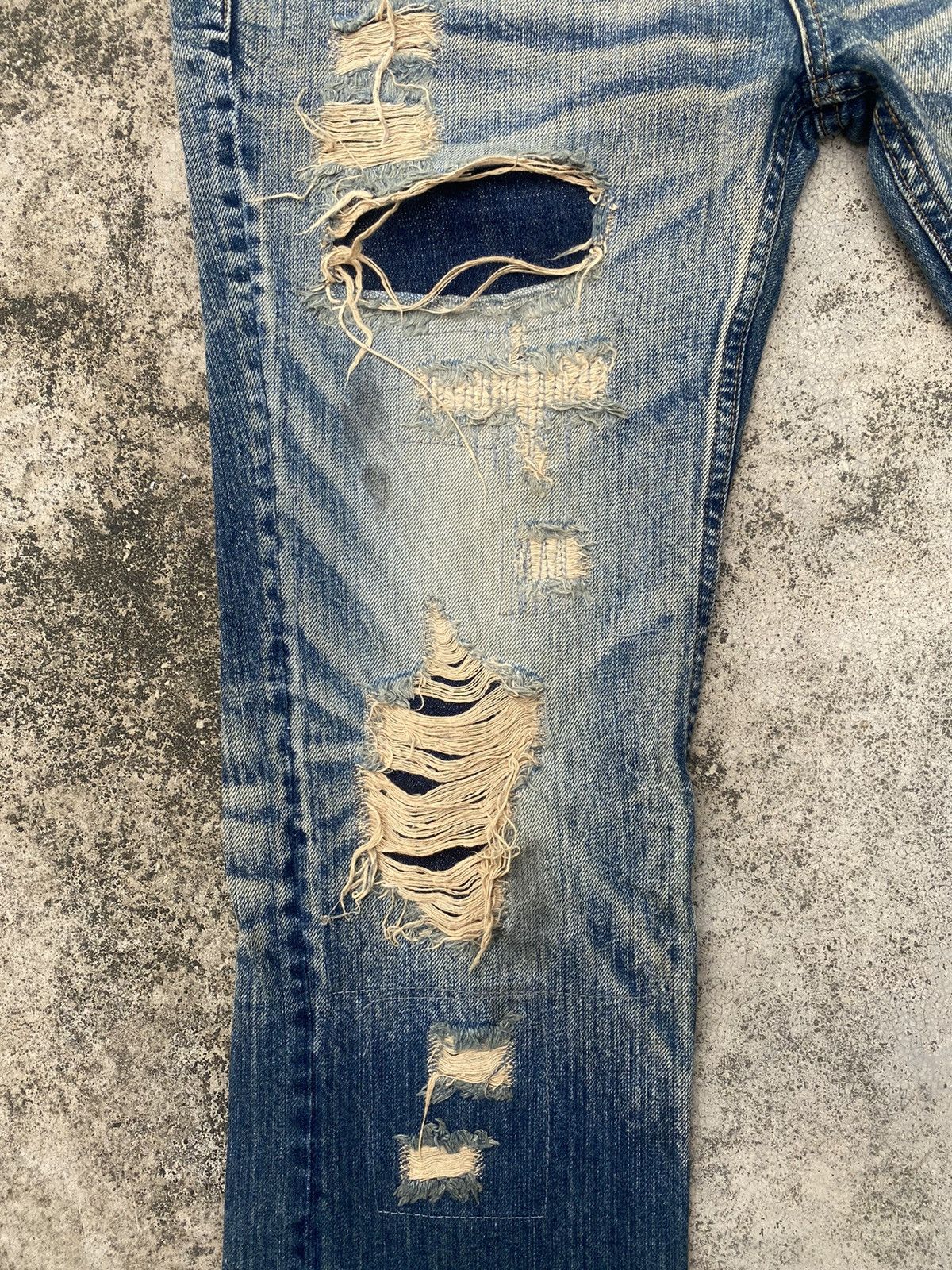 JACKROSE × Japanese Brand Flare Jeans Jackrose Distressd Clawkmark Boro Bootcut Size US 30 / EU 46 - 7 Thumbnail