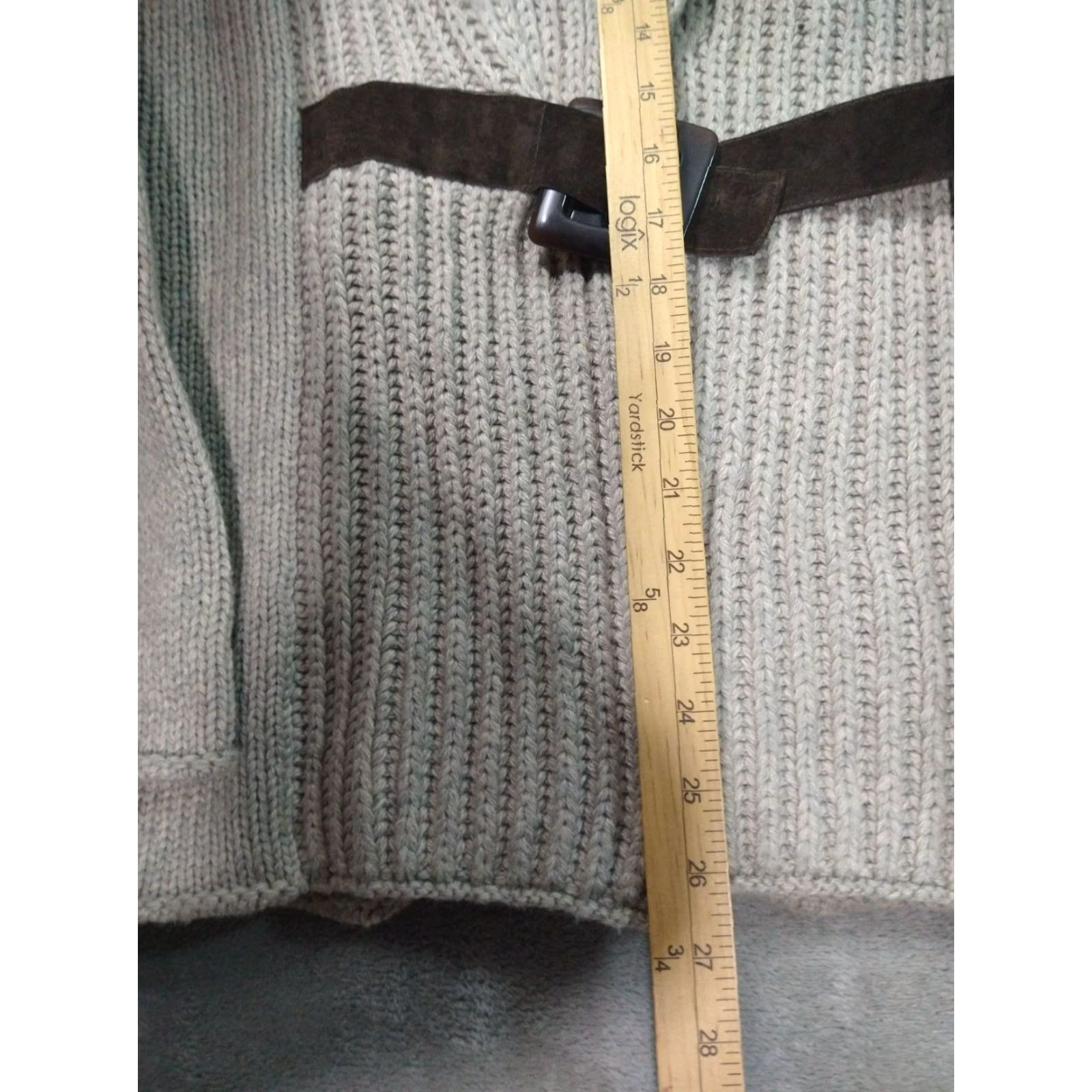 Soft Surroundings Soft Surroundings Sweater Womens Medium Gray Cardigan Wool Cashmere Blend Size M / US 6-8 / IT 42-44 - 3 Thumbnail