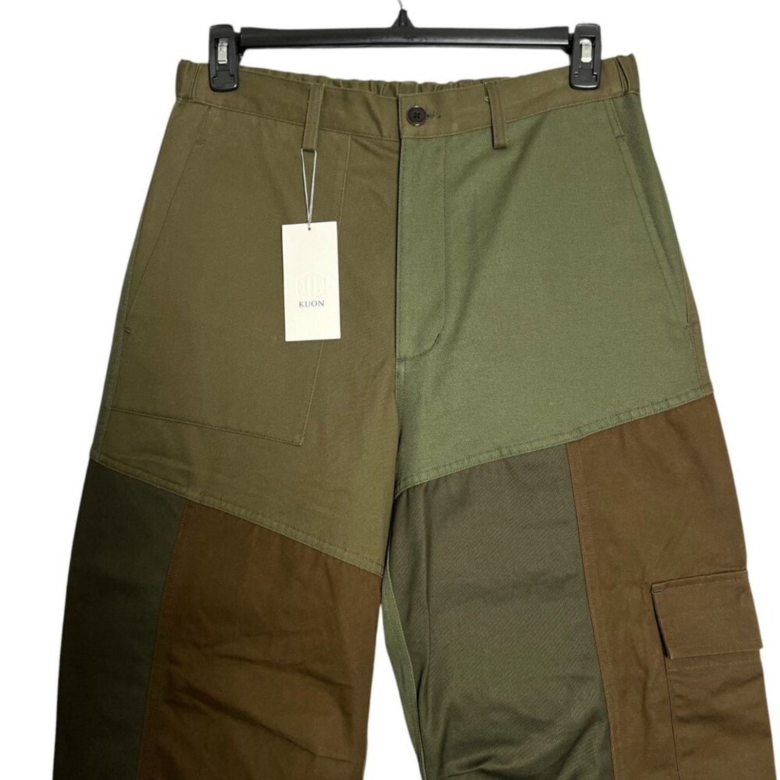 KUON KUON Japan Patchwork Utility Cargo Trousers L Wide Leg NWT Size US 34 / EU 50 - 6 Thumbnail