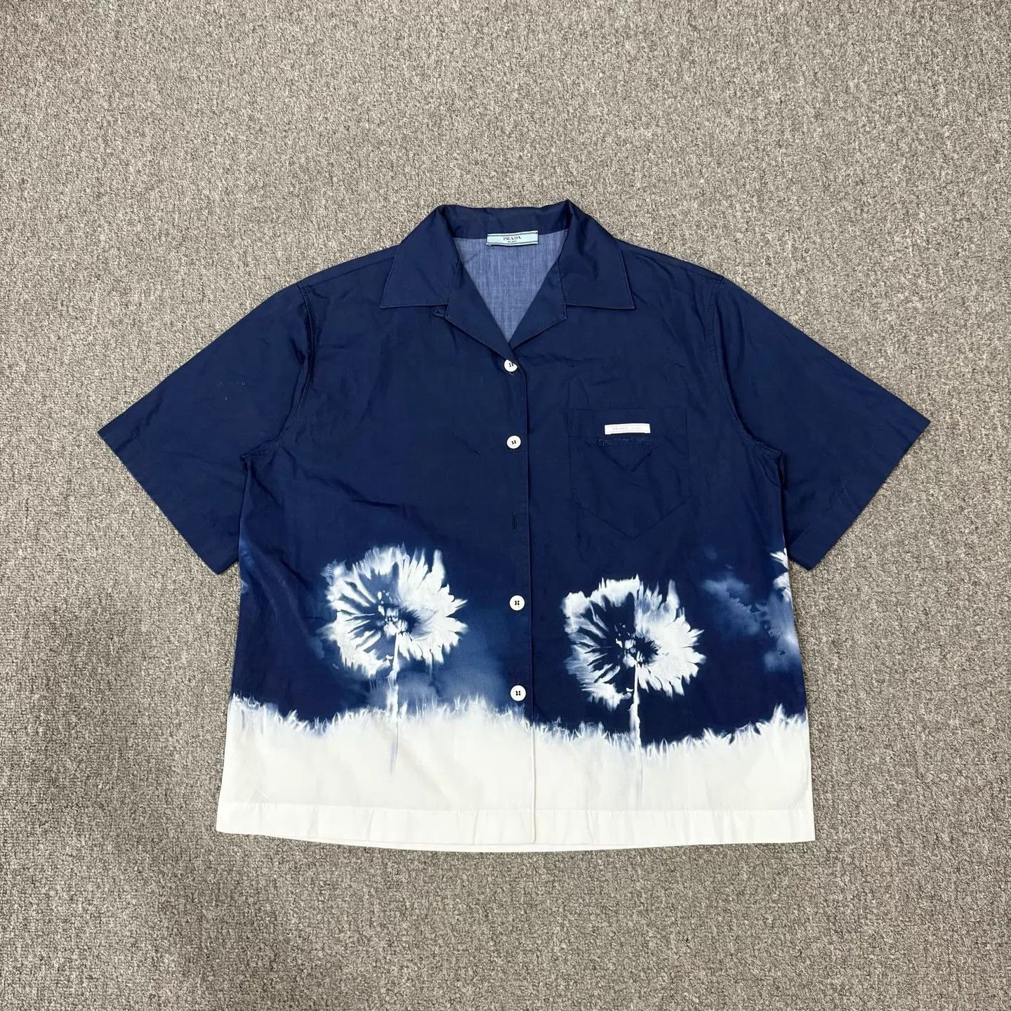 Prada Prada Blue Tie-Dye Logo Shirt & Pants Set 42 99 New Size M / US 6-8 / IT 42-44 - 2 Thumbnail