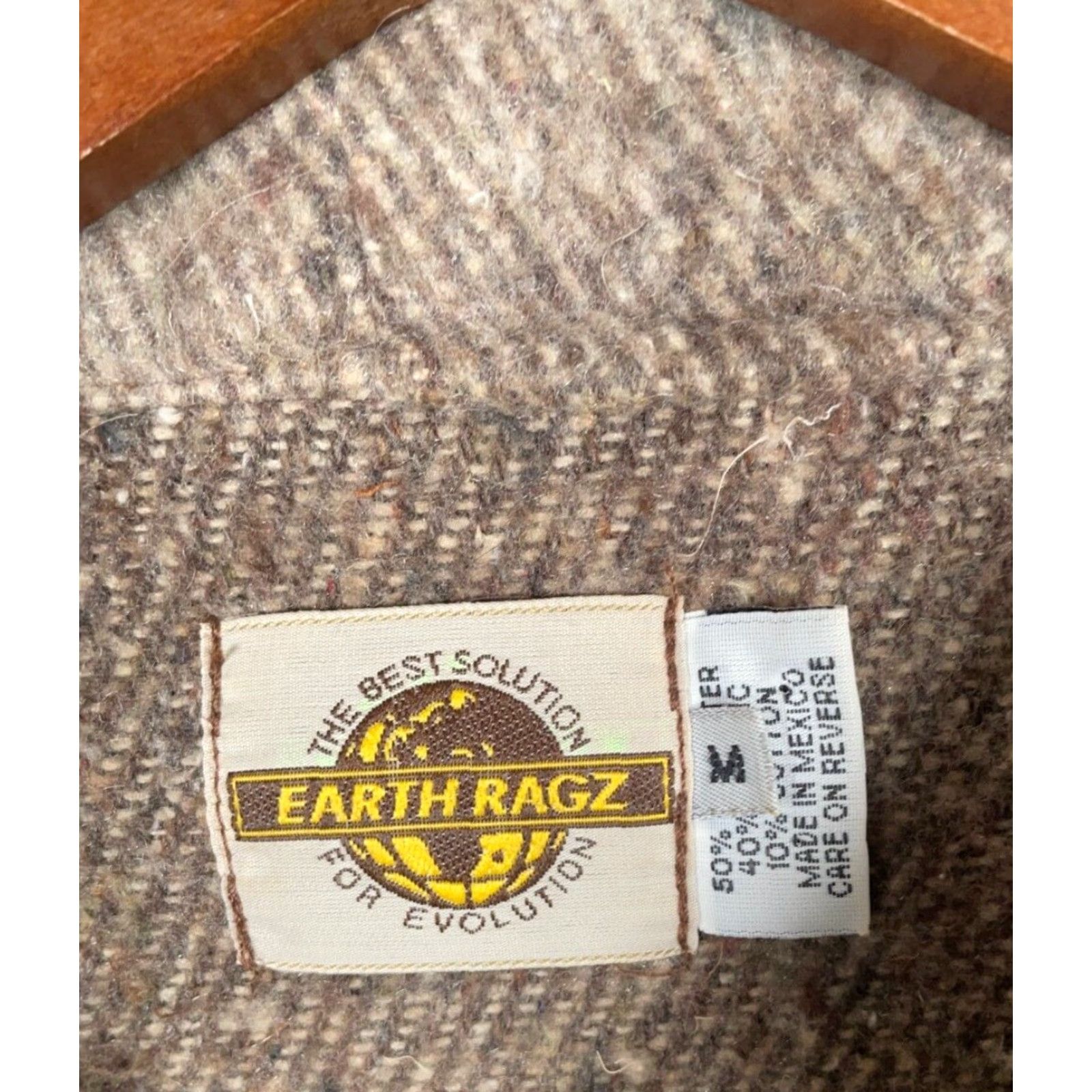 Vintage VINTAGE Earth Ragz Torch Lake Michigan 1/4 Zip Sweater Adult Medium Brown Pullover Size US M / EU 48-50 / 2 - 4 Thumbnail