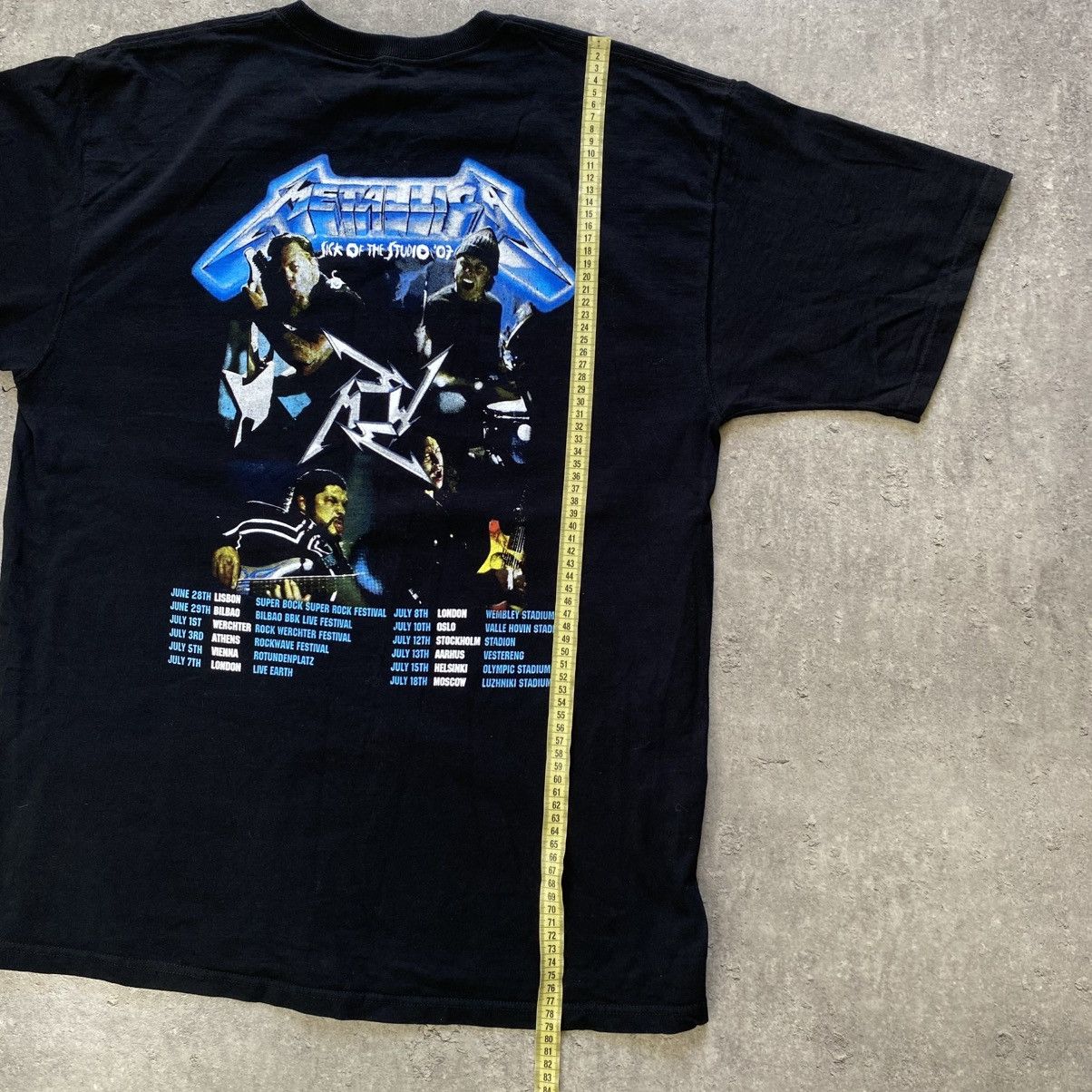Metallica Metallica Sick of the Studio 2007 Vintage Tour Merch T-Shirt Size US XL / EU 56 / 4 - 10 Thumbnail