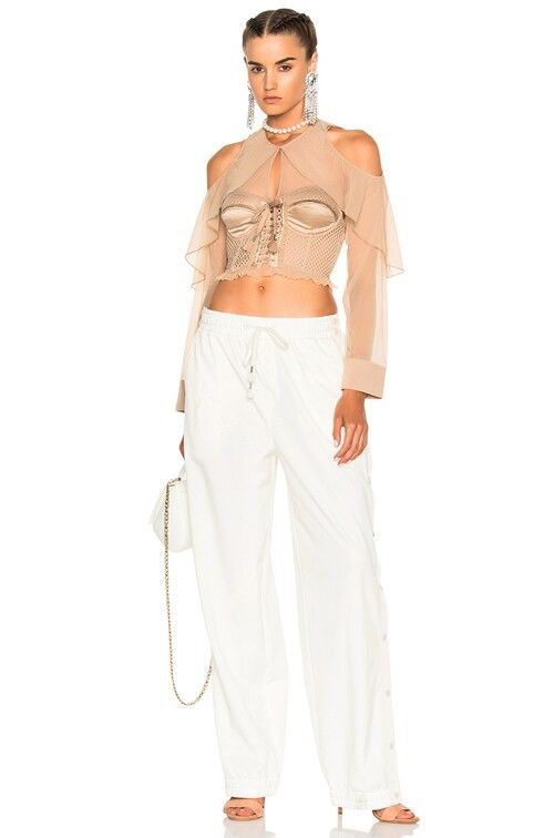 Fenty × Rihanna Puma x Rihanna Mesh Bustier Top Lace Up Corset With Sleeves Size L / US 10 / IT 46 - 2 Thumbnail