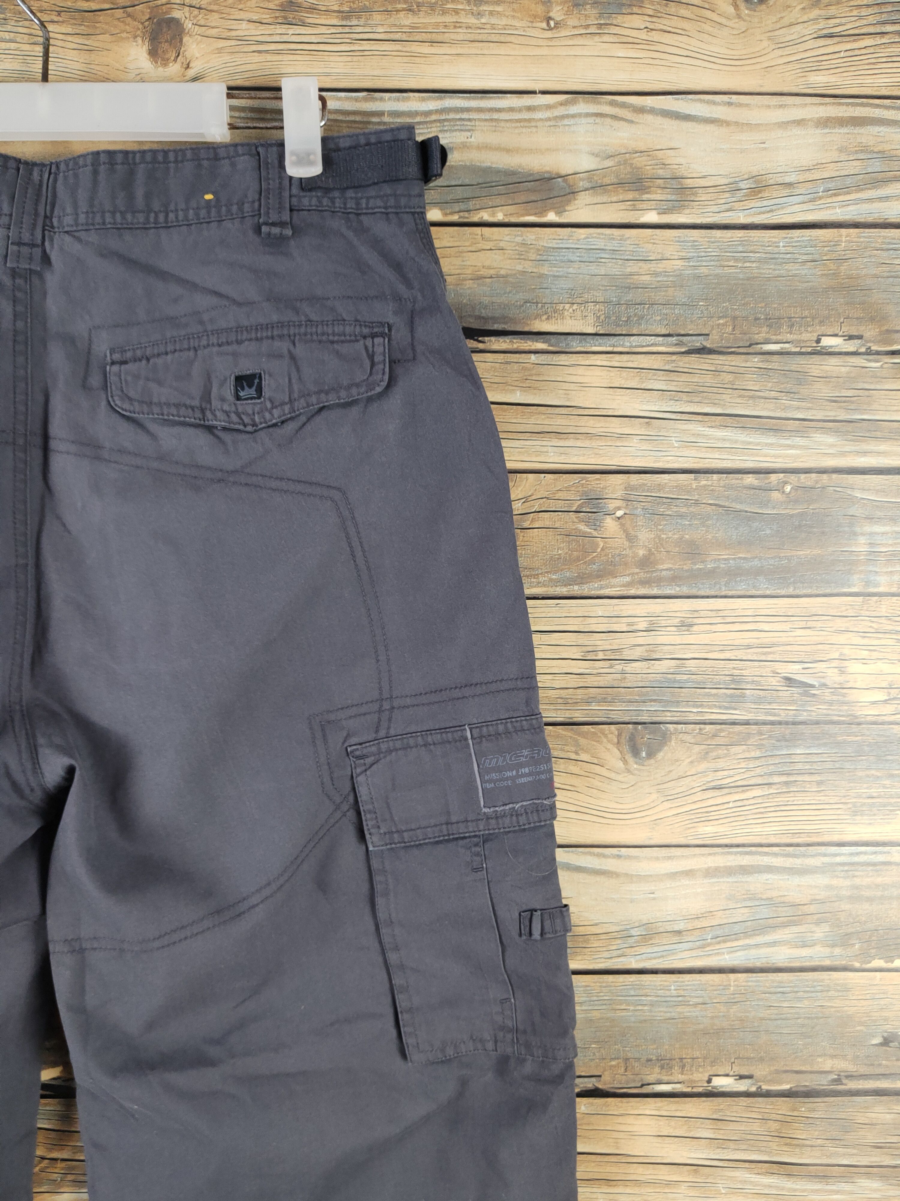 Japanese Brand DL Micros Gray Multipocket Tactical Cargo Pants #970 Size US 33 - 12 Thumbnail