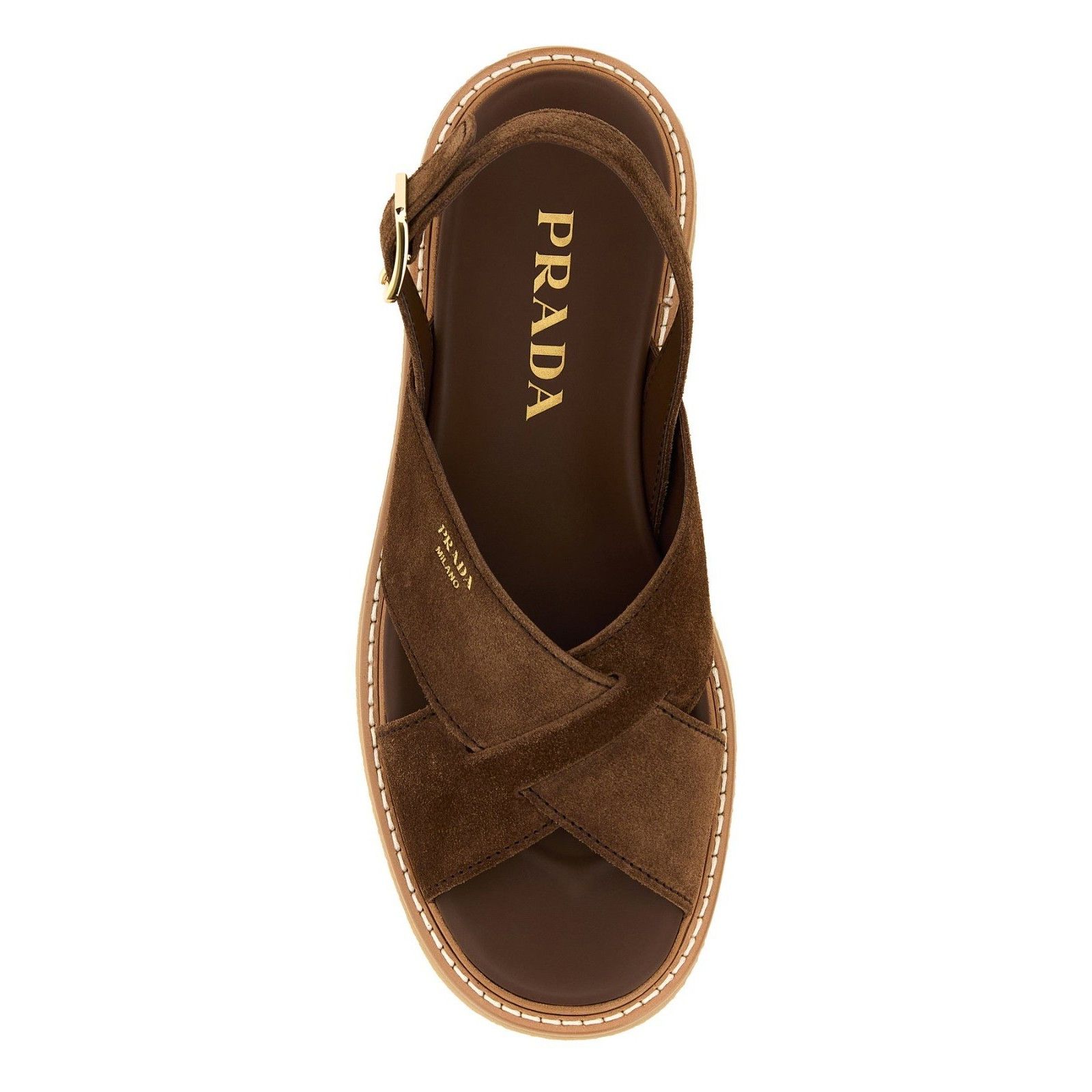 Prada PRADA Platform Brown Suede Sandals New And Authentic (Women' Size US 10 / IT 40 - 4 Thumbnail