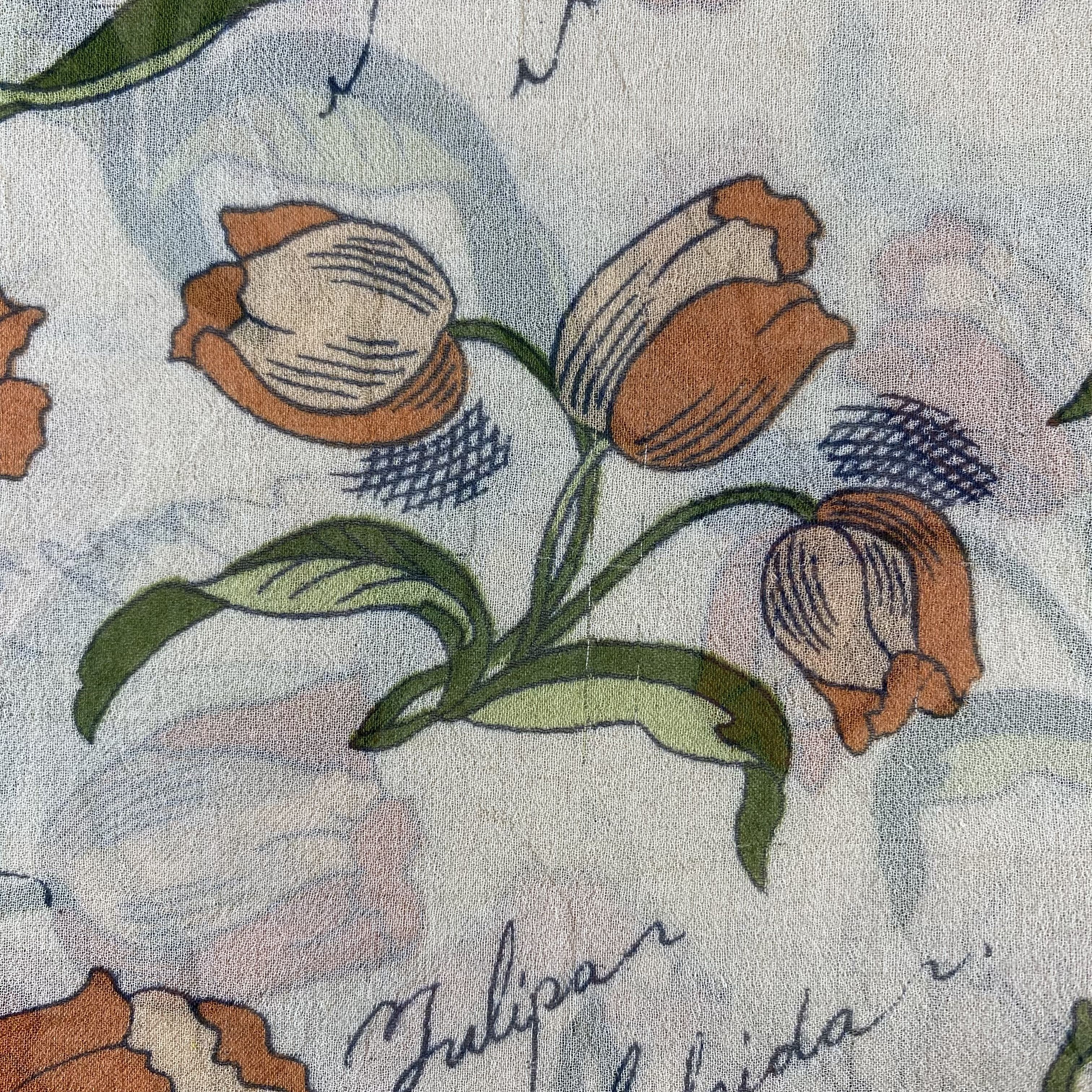Japanese Brand × Vintage Vintage Floral Silk Scarf SS051 Size ONE SIZE - 5 Thumbnail