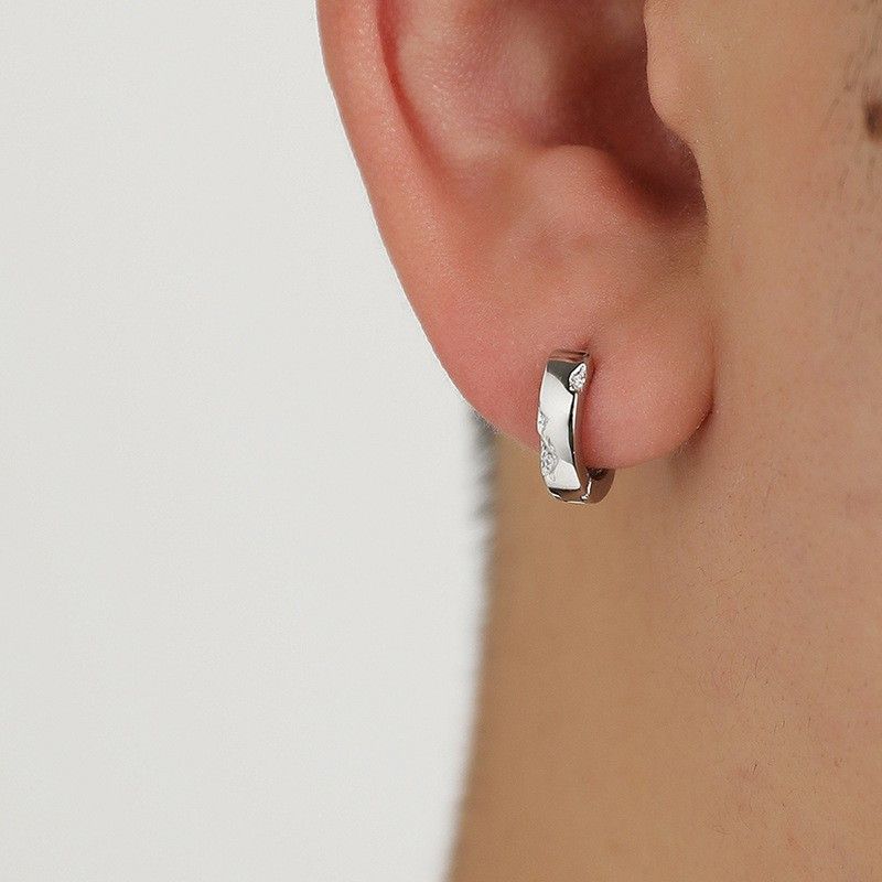 Jewelry Vintage Earrings One Pairs Chrome Jewelry Size ONE SIZE - 4 Thumbnail