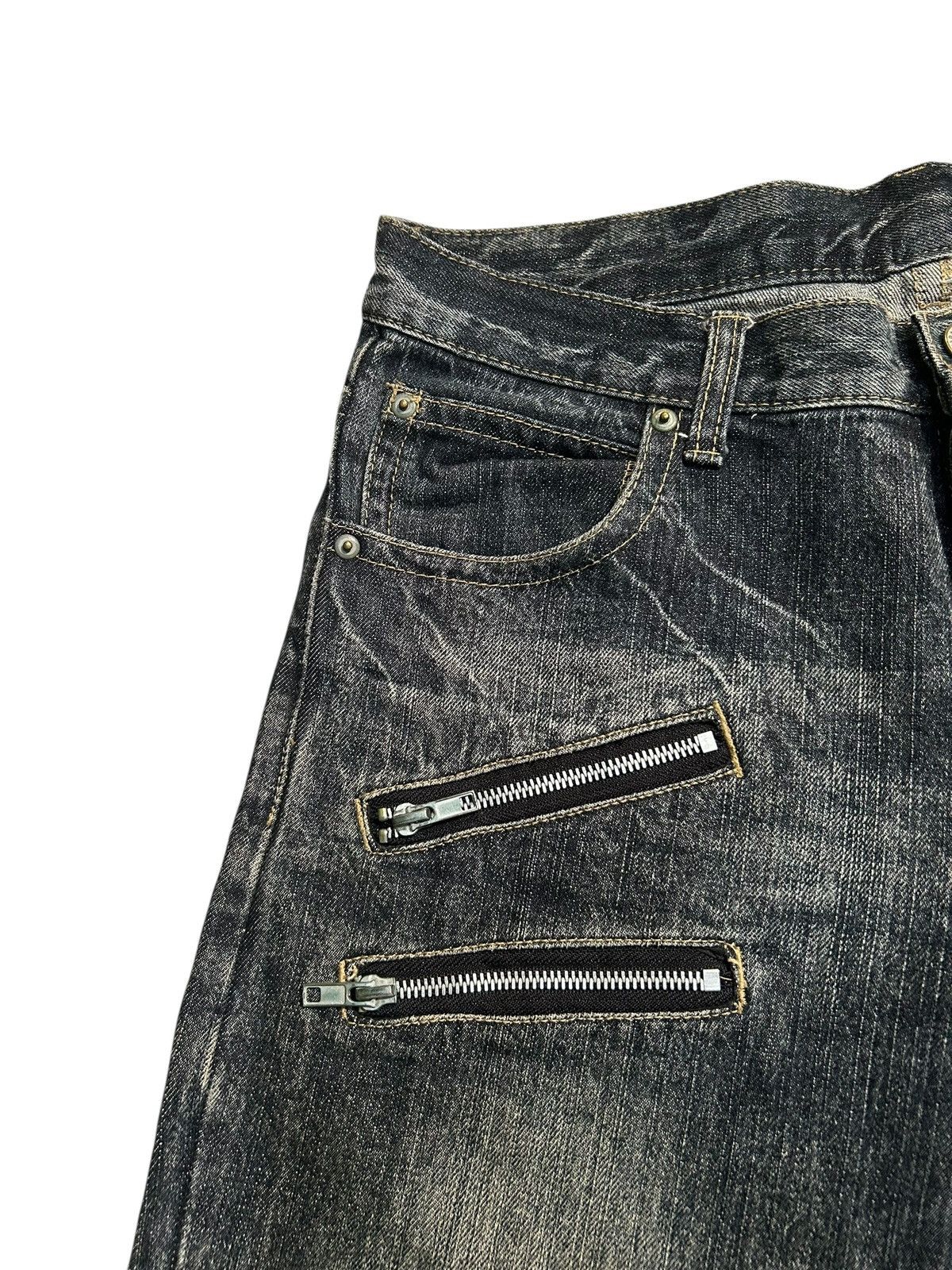 If Six Was Nine ☠️🎌 Japanese Punk Bondage Style Denim Jeans ☠️🎌 Size US 32 / EU 48 - 2 Thumbnail