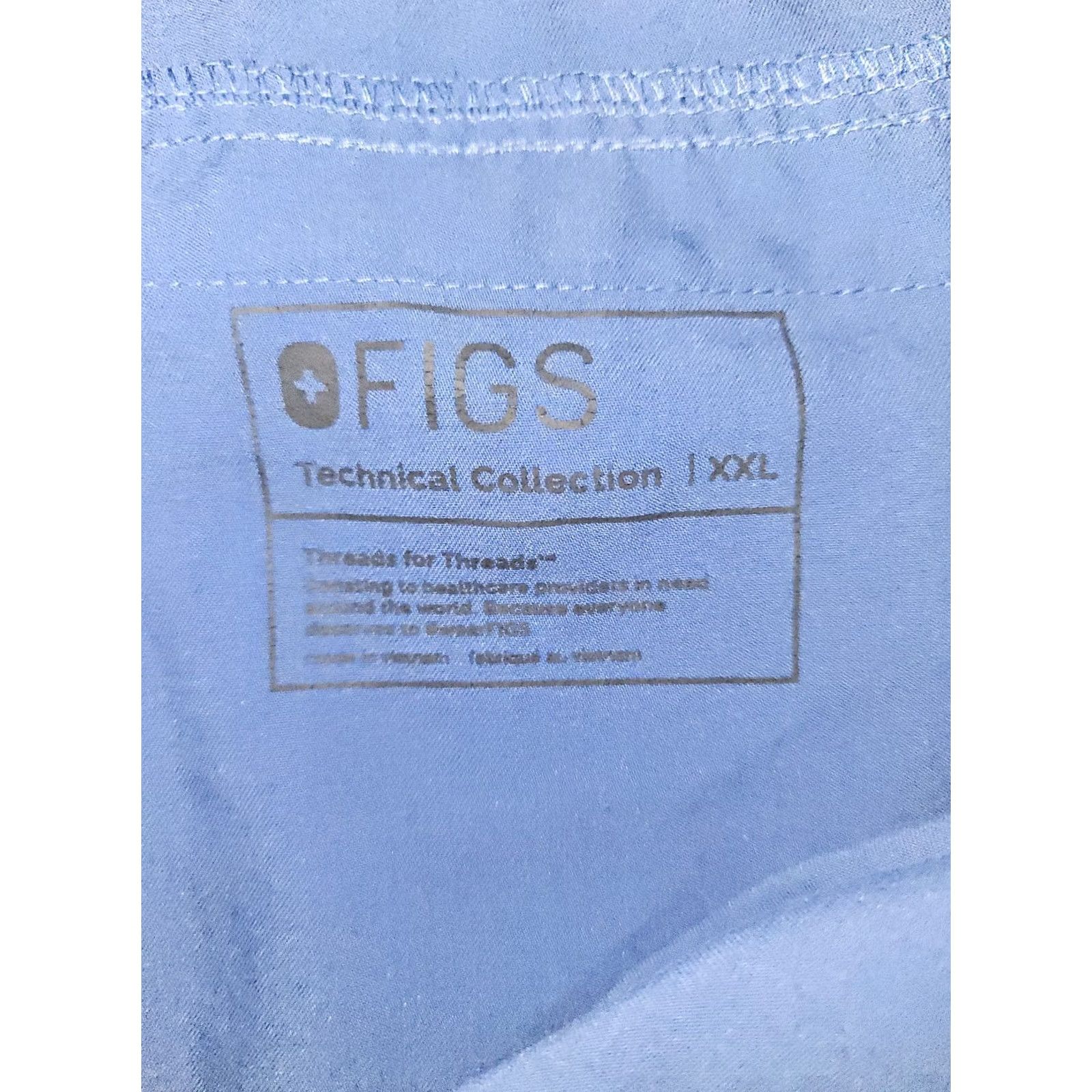 Vintage FIGS Technical Collection Scrub Pants Men 2XL Blue Straight Stretch Pockets Size US 39 - 3 Thumbnail