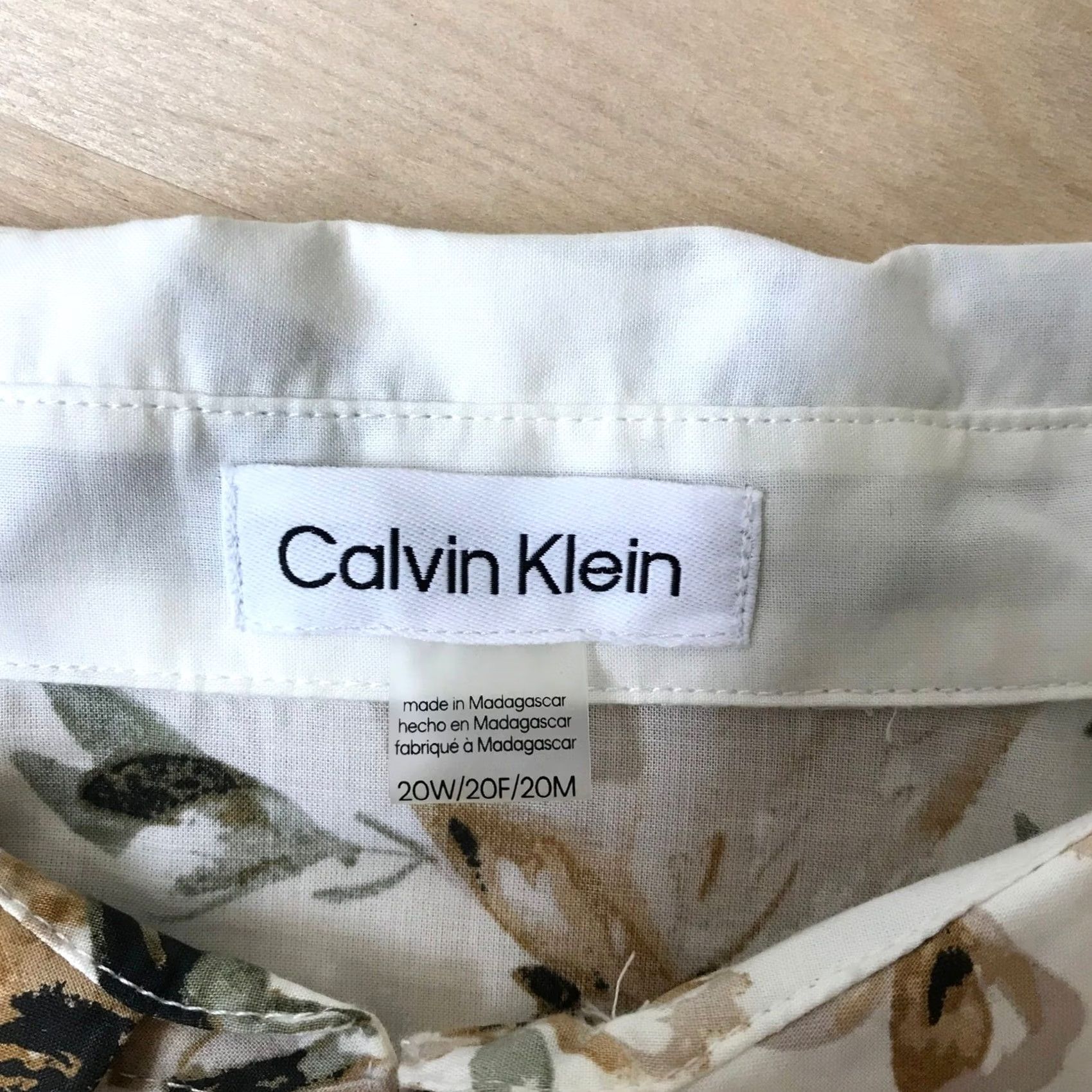 Calvin Klein Calvin Klein Floral Print Maxi Dress Button Down Belted Shirt Dress White 20W Size 3XL / US 20-22 - 7 Thumbnail